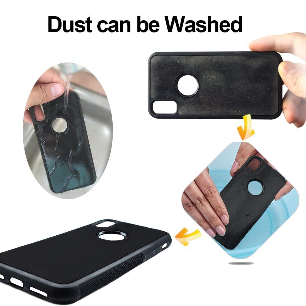 Anti Gravity iPhone 11 Pro Max Case - Sticky Selfie Suction Phone Cover for iPhone 11 Pro Max 6.5 Inch, Magic Nano Stick on Smooth Flat Surfaces with Dust Proof Film - Perfect for Hands-Free Selfies, Cooking, and Car Mounting
