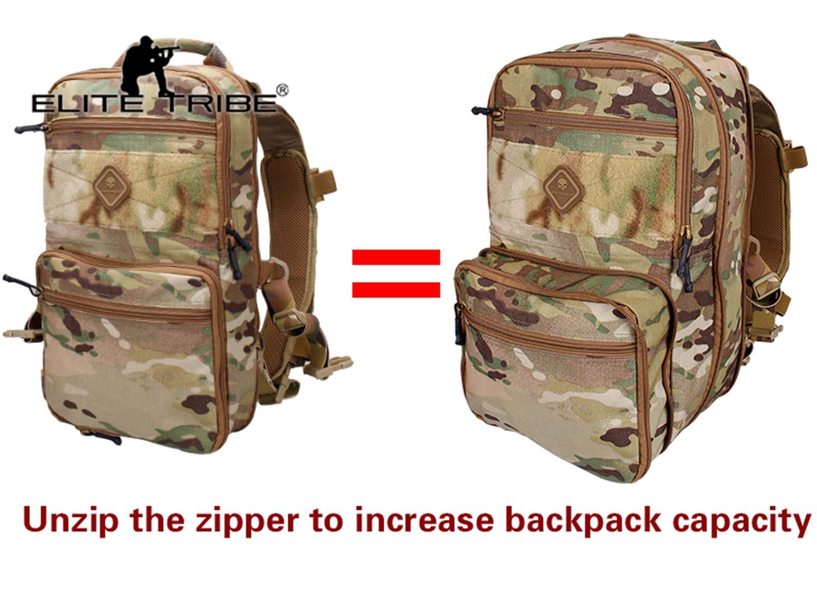 Tactical D3 Multi-Purpose Hydration Shoulder Bag - Military Combat Backpack for Outdoor Hiking, Camping & Travel - Water Resistant & Durable Design