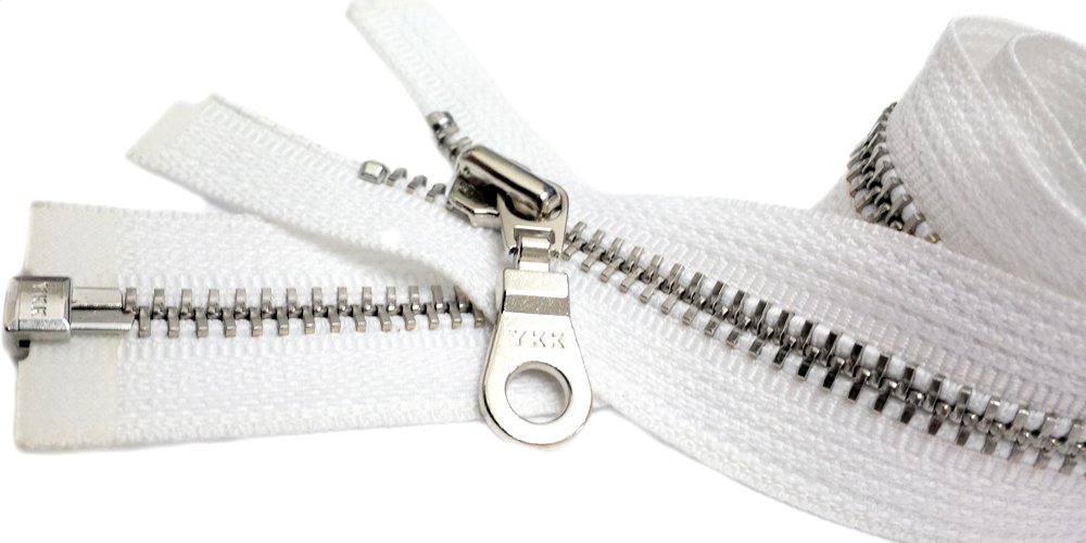 YKK® #5 Aluminum Metal Jacket Zipper - 15