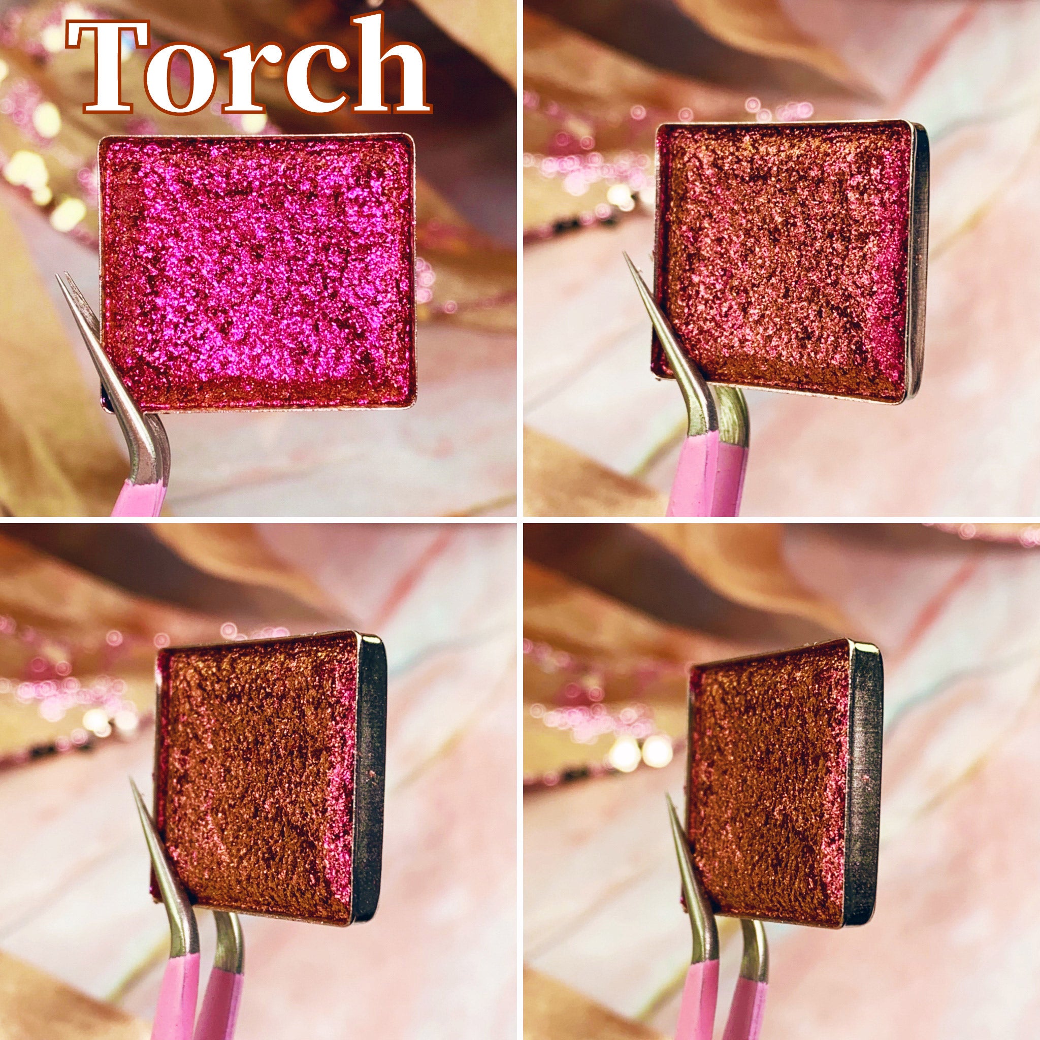 Torch Glitter Multichrome Eyeshadow Palette - Long Lasting Highly Pigmented Makeup for Party, Night Out & Special Occasions