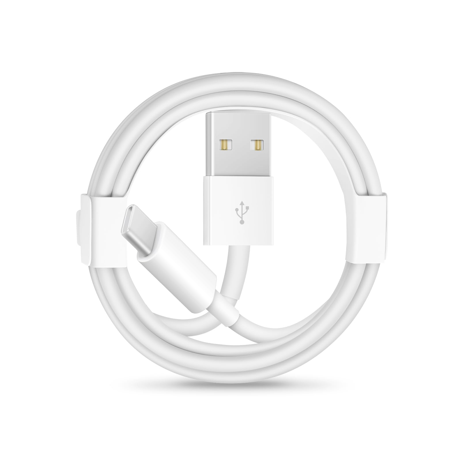 Fast Charging USB to USB C Cable 3ft - USB C Car Charger Cord Compatible with iPhone 16/15 Pro Max, iPad Pro, Samsung Galaxy - Type C Charger for CarPlay & Android Auto - Perfect for Road Trips & Daily Commute (White)