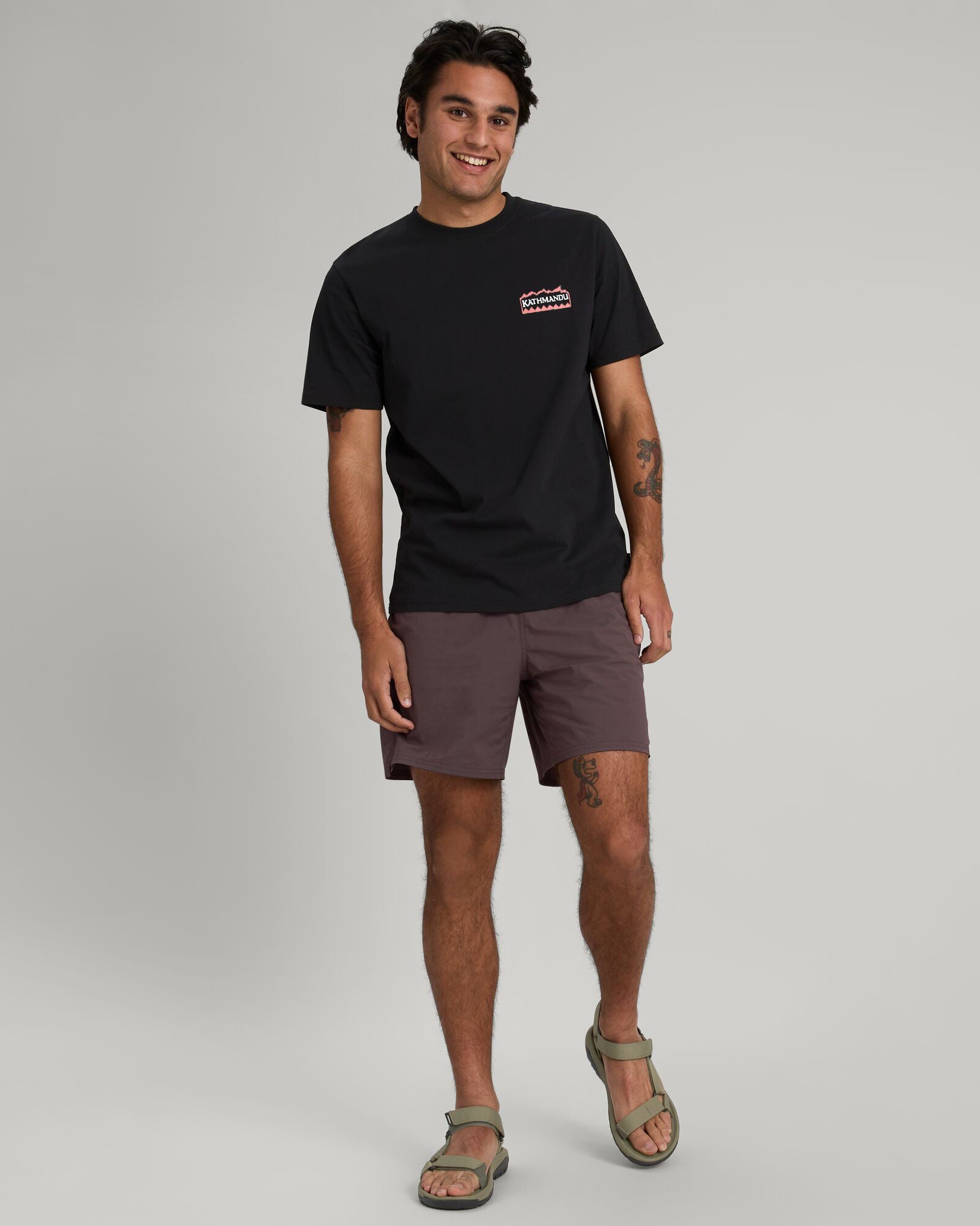 Men's Summit Print Organic Cotton T-Shirt - Black | Eco-Friendly Casual Wear for Everyday Comfort & Outdoor Activities