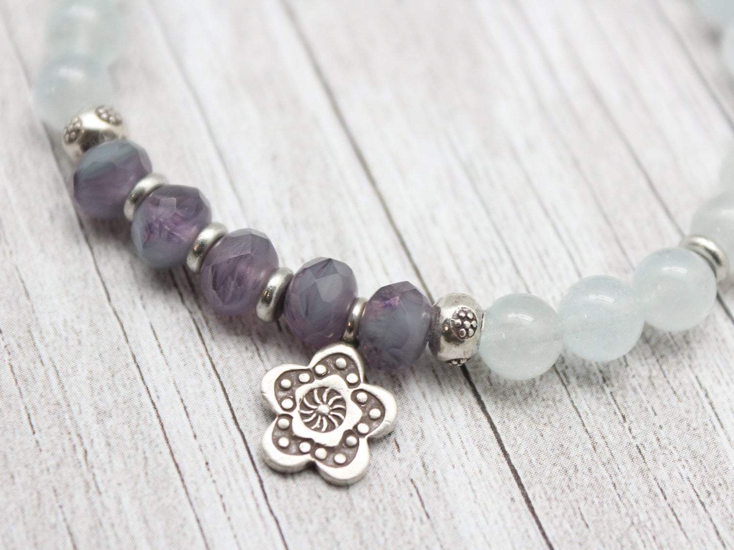 Blossoming Happiness Bracelet - Elegant Floral Beaded Jewelry for Women, Gift for Her, Perfect for Weddings, Anniversaries & Everyday Wear