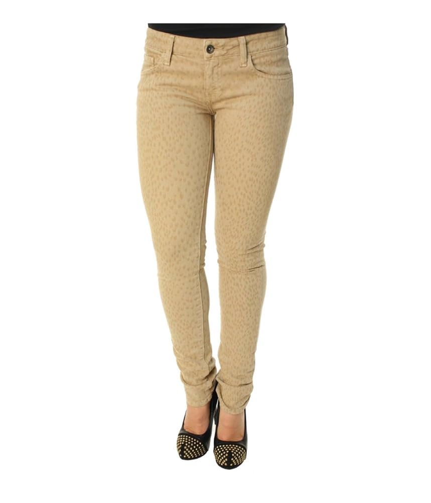 Vans Women's Skinny Fit Denim Jeans - Brown, Juniors Size 5 Regular | Casual Streetwear, Everyday Comfort, Fashionable Outfit for Teens & Young Adults