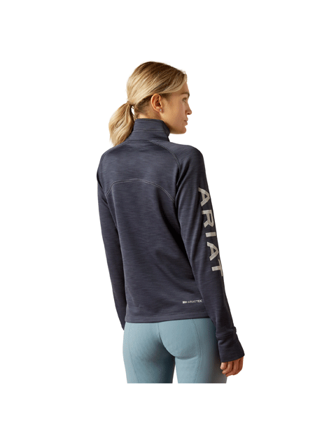 Ariat Tek Team 1/2 Zip Sweatshirt - Ombre Blue Heather Pullover for Men & Women | Perfect for Outdoor Activities, Work & Casual Wear