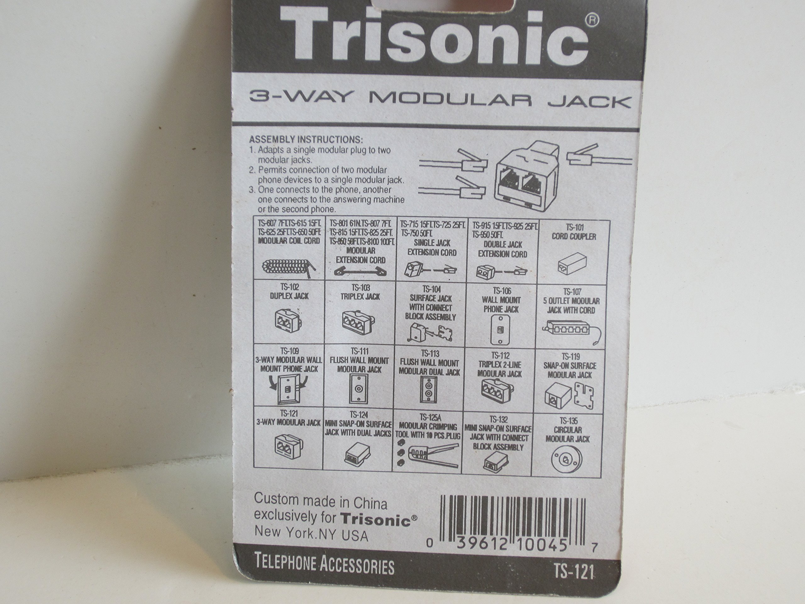 Trisonic 3-Way Modular Jack - Audio Splitter Adapter for Headphones, Speakers & Microphones | Perfect for Home Studio, Gaming & Conference Calls