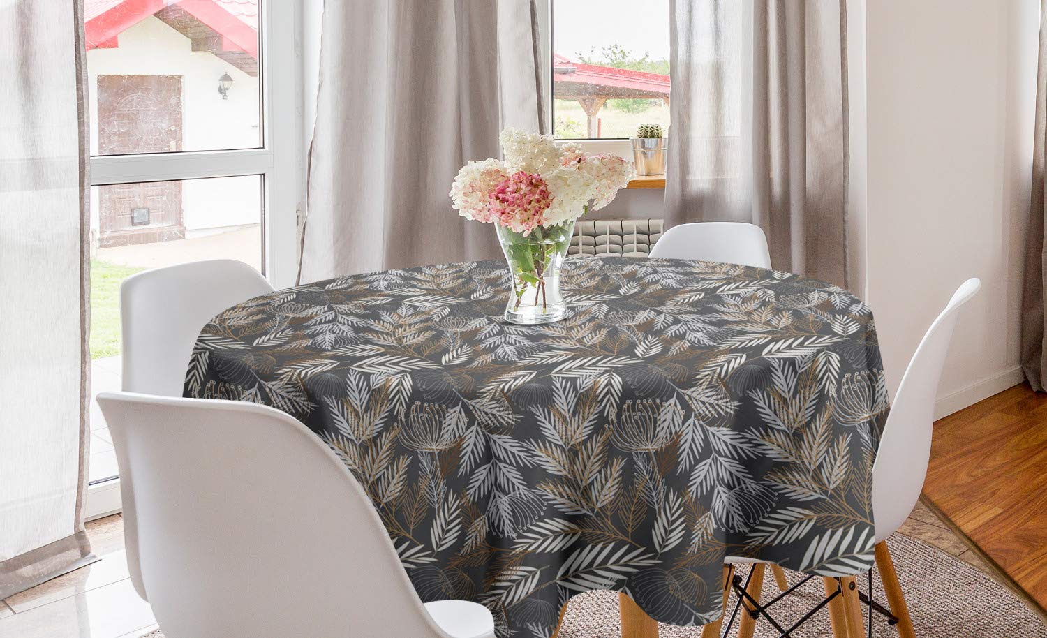 Ambesonne Vintage Round Tablecloth 60