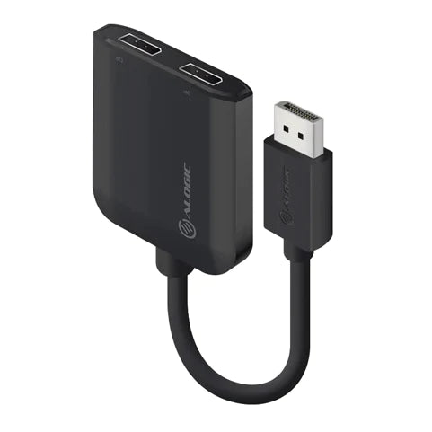 DisplayPort to Dual DisplayPort 1.2 Adapter - 4K@30Hz Splitter for Dual Monitor Setup - Perfect for Gaming, Office Work & Multi-Tasking