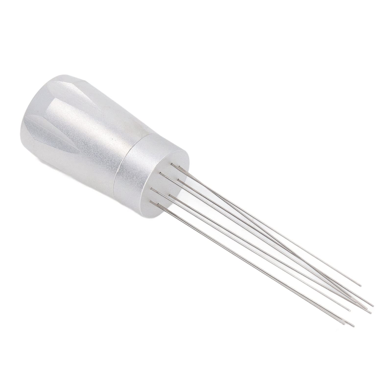 Stainless Steel Coffee Distribution Needle & Hand Tamper - Barista Tool for Even Espresso Grounds Dispensing, Coffee Stirring & Tamping - Perfect for Home Baristas & Coffee Enthusiasts (Silver) | Use for Espresso Machines, French Press & Pour Over Brewing