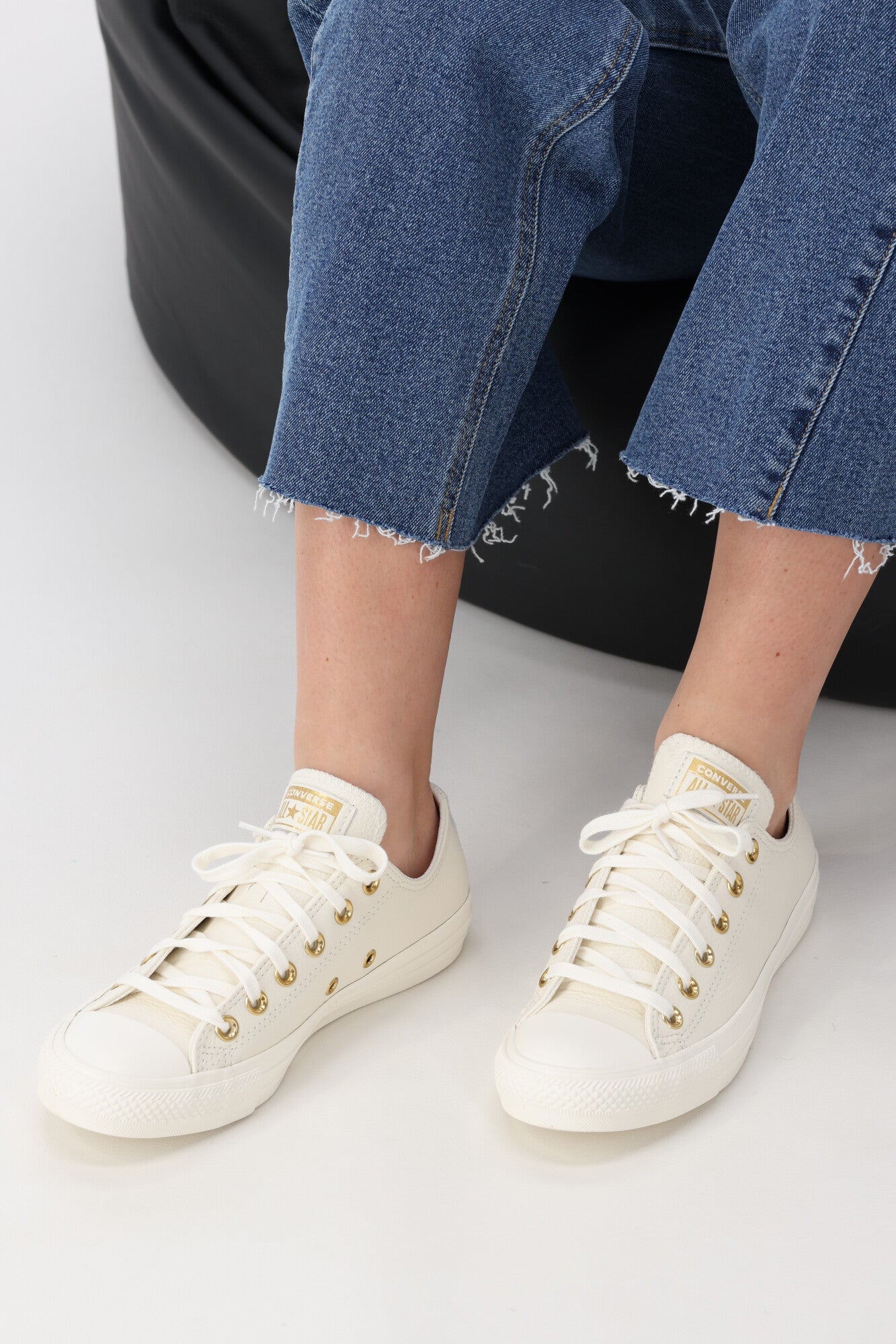 Converse Women's Chuck Taylor All Star Gold Mono Leather Low Top Sneakers - Casual Fashion Shoes for Everyday Wear & Street Style Outfits