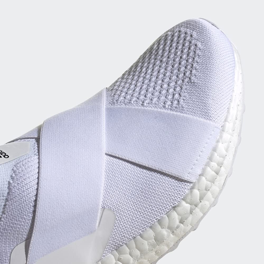 adidas Women's Ultraboost DNA Slip-On Running Shoes - White/White Core Black - Size 9 | Lightweight Comfort for Walking, Gym & Everyday Wear