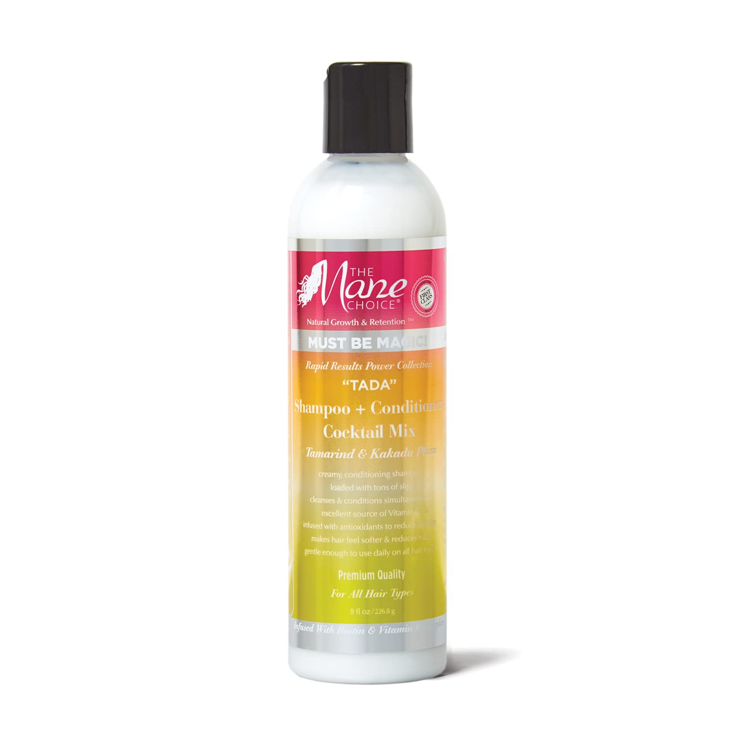 The Mane Choice MUST BE MAGIC TADA! 2-in-1 Shampoo & Conditioner Set - Micro-Suds Cocktail Mix for Hydration & Shine | Perfect for Curly, Coily & Natural Hair Care Routine