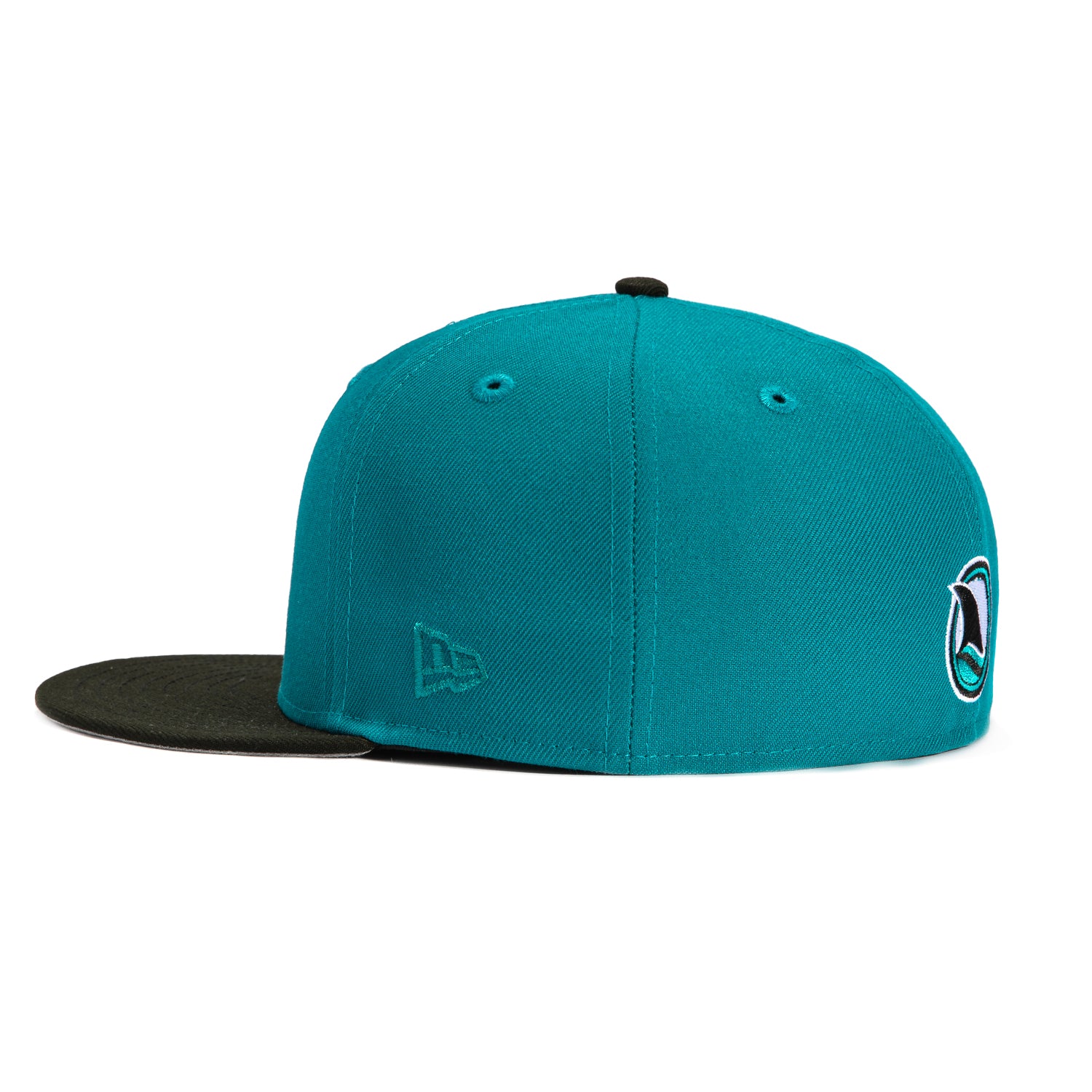 New Era 59Fifty Mascot San Jose Sharks SJ Sharkie Snapback Hat - Teal & Black Adjustable Baseball Cap for Men & Women - Perfect for Games, Sports Events & Fan Collections