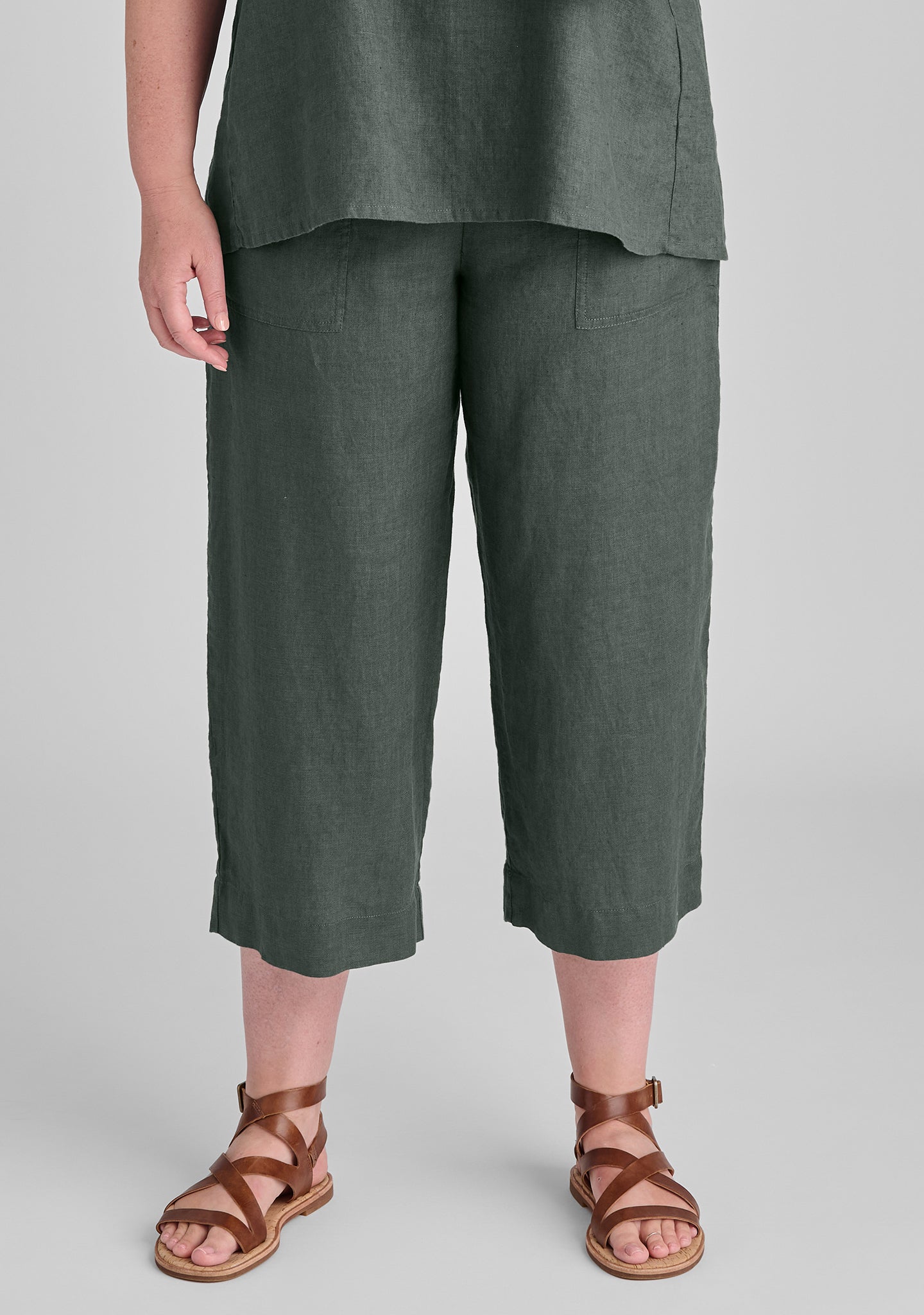 Kate Pant - Women's Linen Crop Pants | High Waist Summer Short Pants | Casual Boho Style for Beach, Travel & Everyday Wear