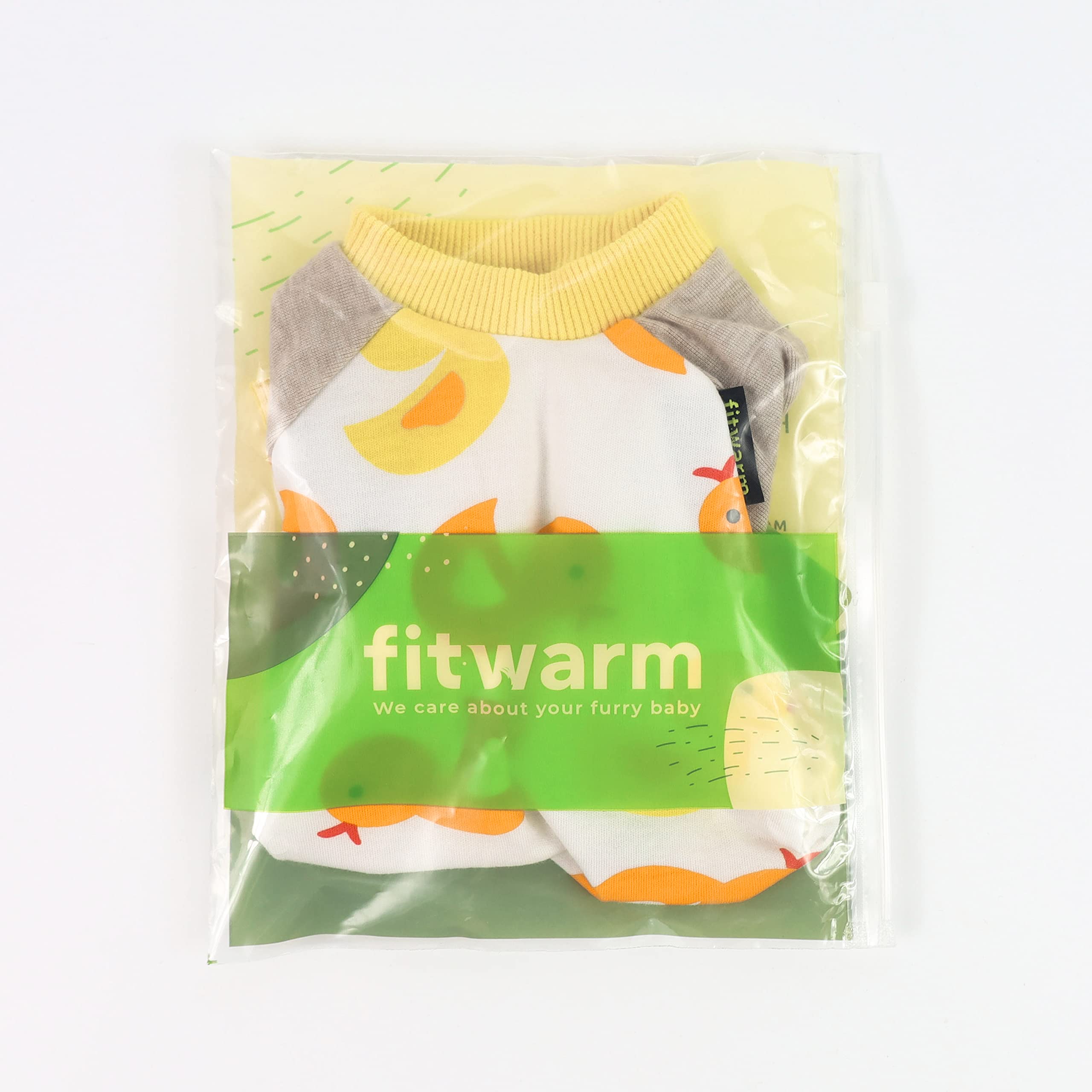 Fitwarm Duck Dog Pajamas - Cute & Comfortable 100% Breathable Cotton Pet Onesie for Small Dogs & Cats (Yellow, XL) - Perfect for Indoor Sleepwear, Winter Warmth & Photo Shoots