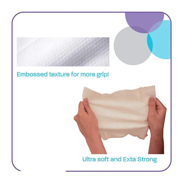 Baby Works Dry Wipes - 100 Count | Ultra Soft & Hypoallergenic Baby Wipes for Diaper Changes, Face Cleaning & On-the-Go Care