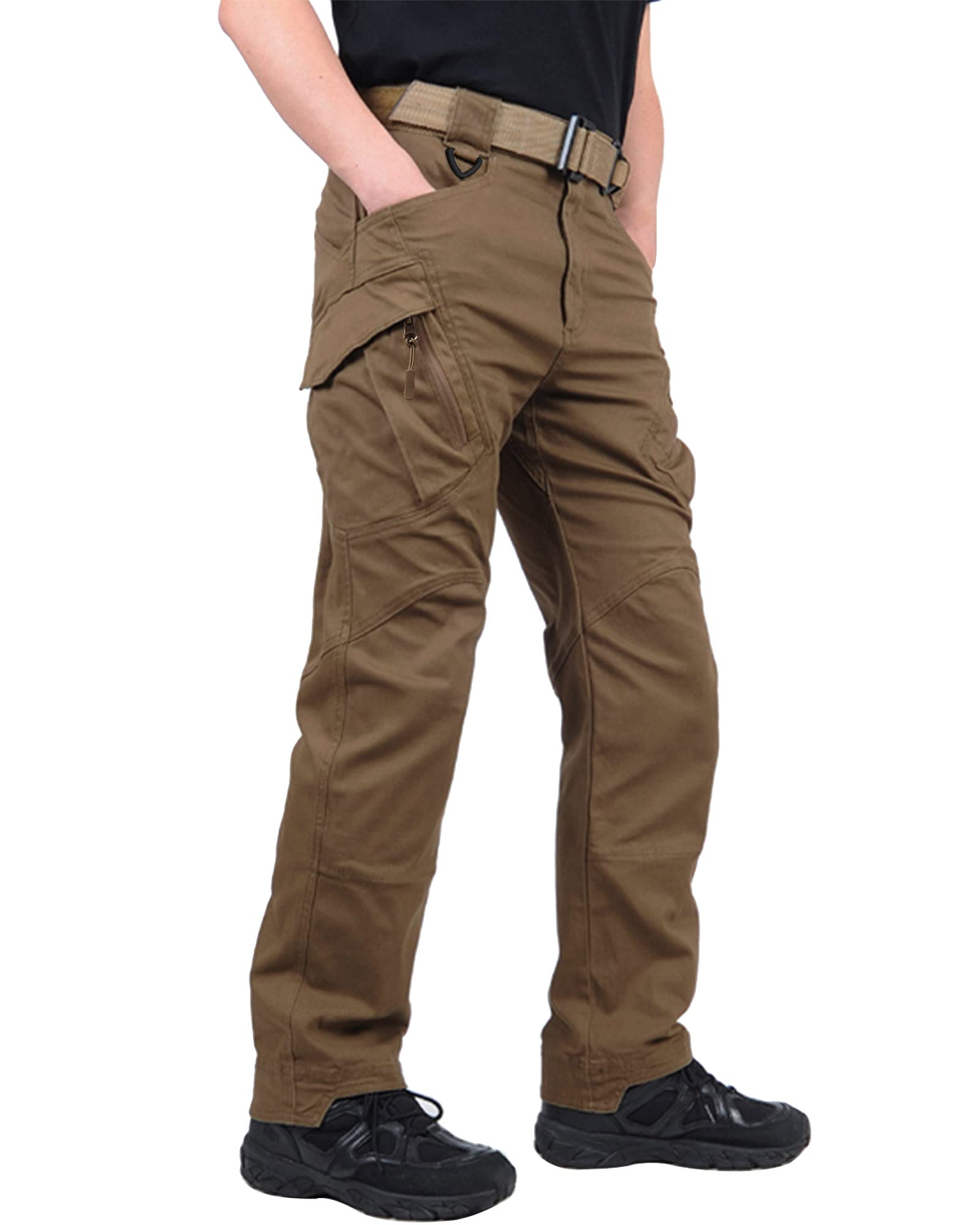 FEDTOSING Men's Tactical Cargo Pants - Lightweight Ripstop Military Work Pants with Multiple Pockets for Outdoor Hiking, Camping & Combat Use