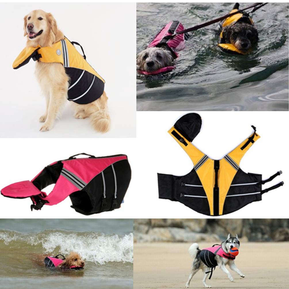 POPETPOP Reflective Dog Life Vest - Breathable Swim Suit for Puppies, Beach & Kayak Safety Vest with High Visibility for Paddle Boarding & Water Activities