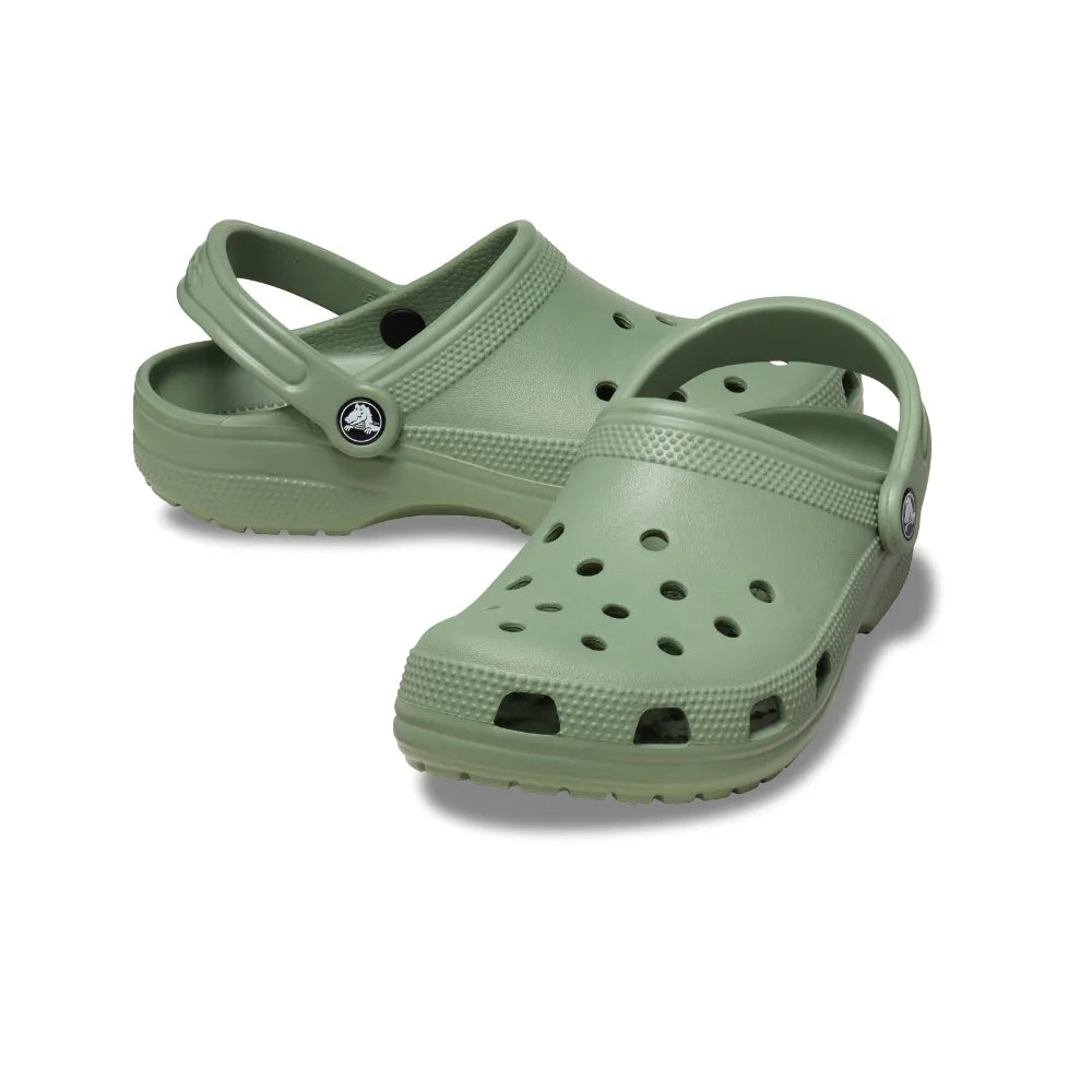 Crocs Unisex Classic Moss Clog - Comfortable Slip-On Water Shoes for Men & Women - Perfect for Beach, Pool, Garden & Casual Wear