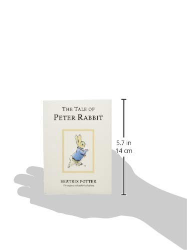 Enesco Beatrix Potter The Tale of Peter Rabbit Book Cover Baby Nursery Coin Bank - 5.71 Inch White Ceramic Piggy Bank for Kids Room Decor, Baby Shower Gift & Money Saving