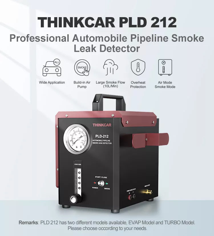 Professional Auto Pipeline Smoke Leak Detector - PLD 212 EVAP Mode Diagnostic Tool for Car Repair & Maintenance | Detect Fuel System Leaks in EVAP System | Ideal for Mechanics & DIY Auto Enthusiasts