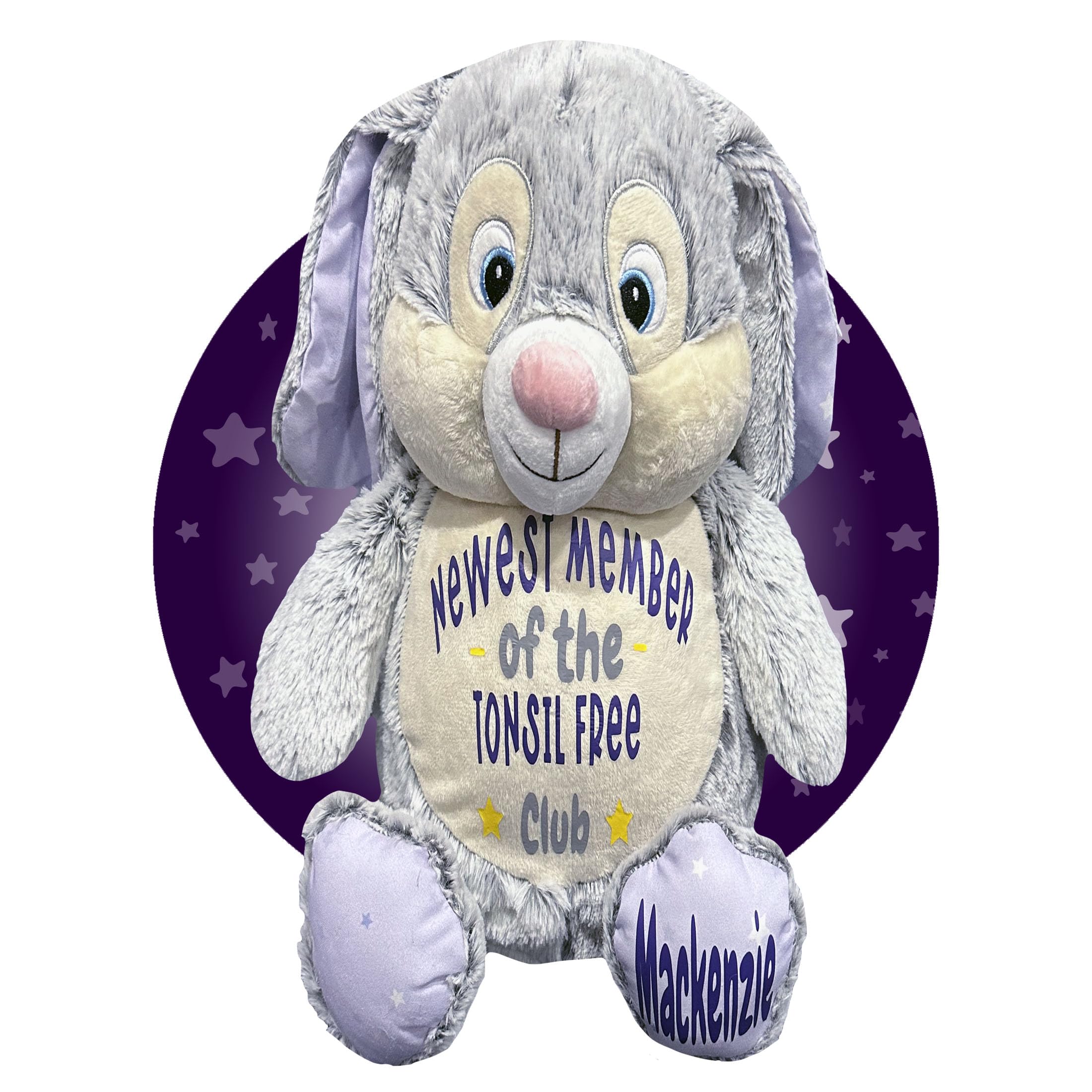 Personalized Lavender Bunny Heating Pad - 17