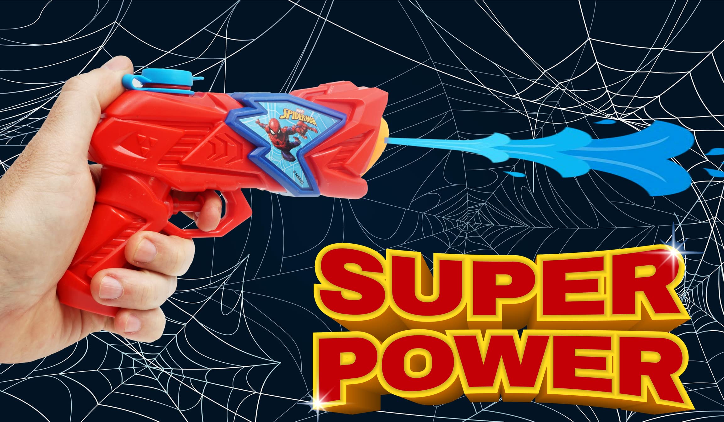 Marvel Spider-Man Water Blaster Toy Set - 24 Pack Red & Blue Superhero Water Guns for Kids & Adults - Fun Outdoor Pool Party, Beach, Summer Water Play Toys