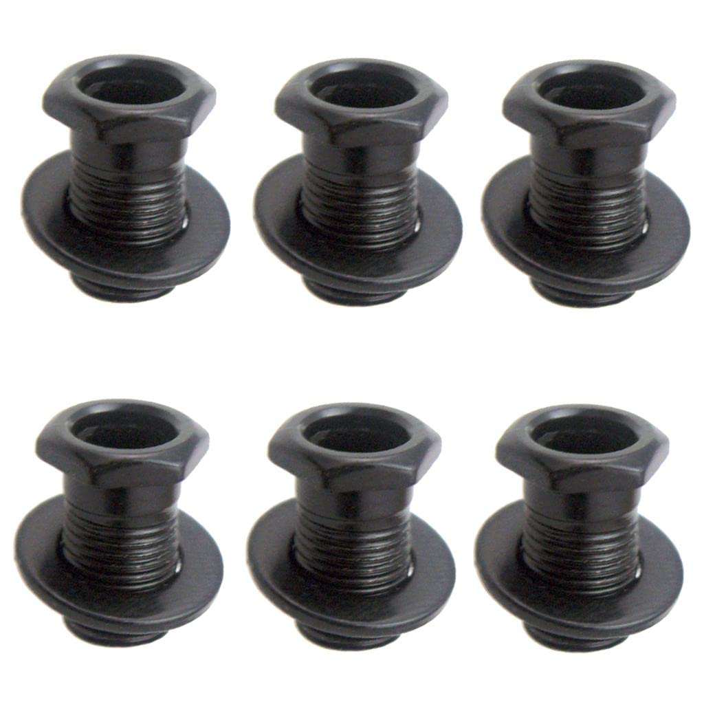 F Fityle 1 Set Hex Threaded Tuner Bushing & Washer Kit for Electric Guitar, Wood Guitar, Acoustic Guitar - Black Hardware Replacement Parts | Perfect for Guitar Repair, Maintenance and Tuning Stability