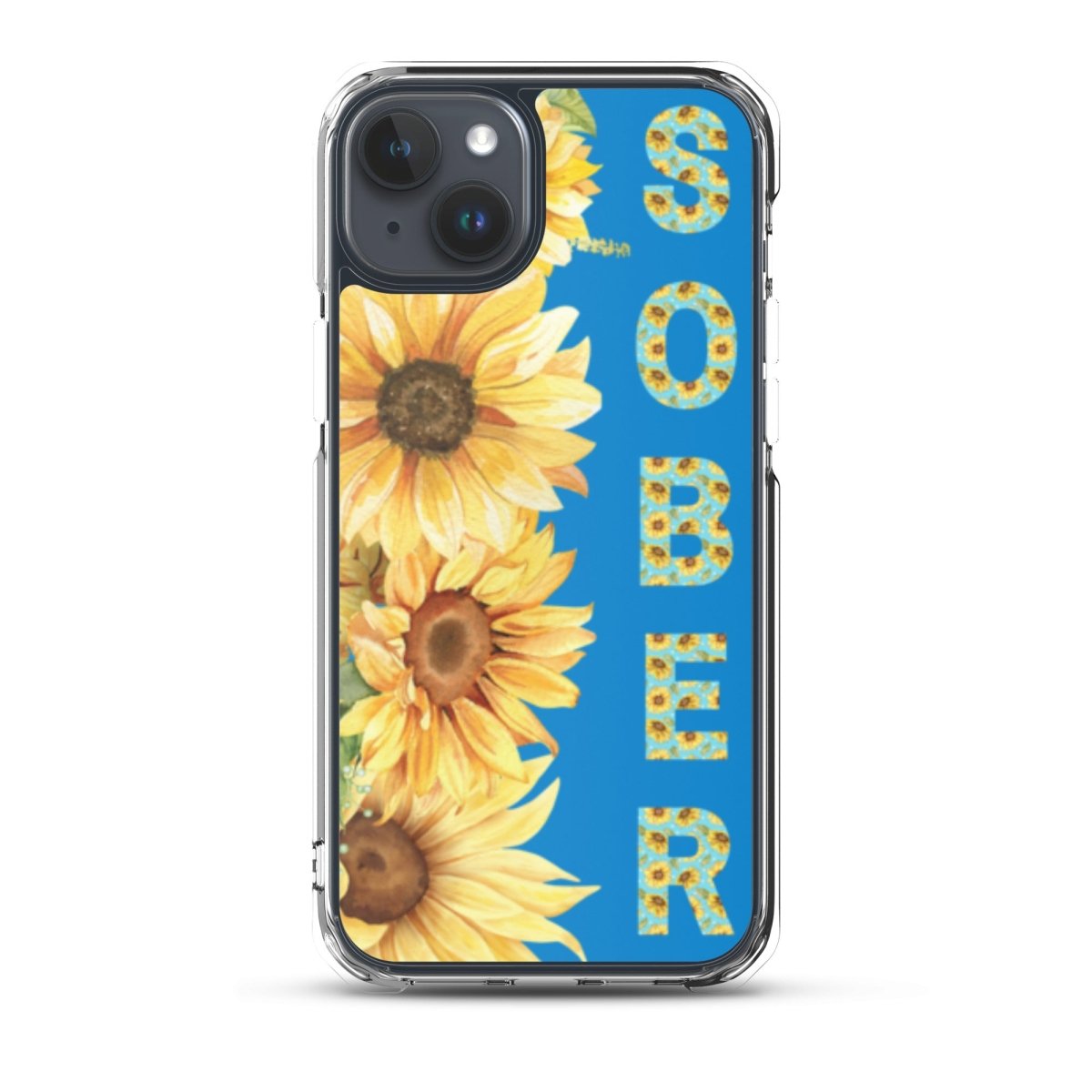SOBER Sunflower iPhone Case with MagSafe® - Elegant Chinoiserie Floral Design for iPhone 13/14/15 Pro Max - Perfect for Everyday Use, Gift Giving & Travel Protection