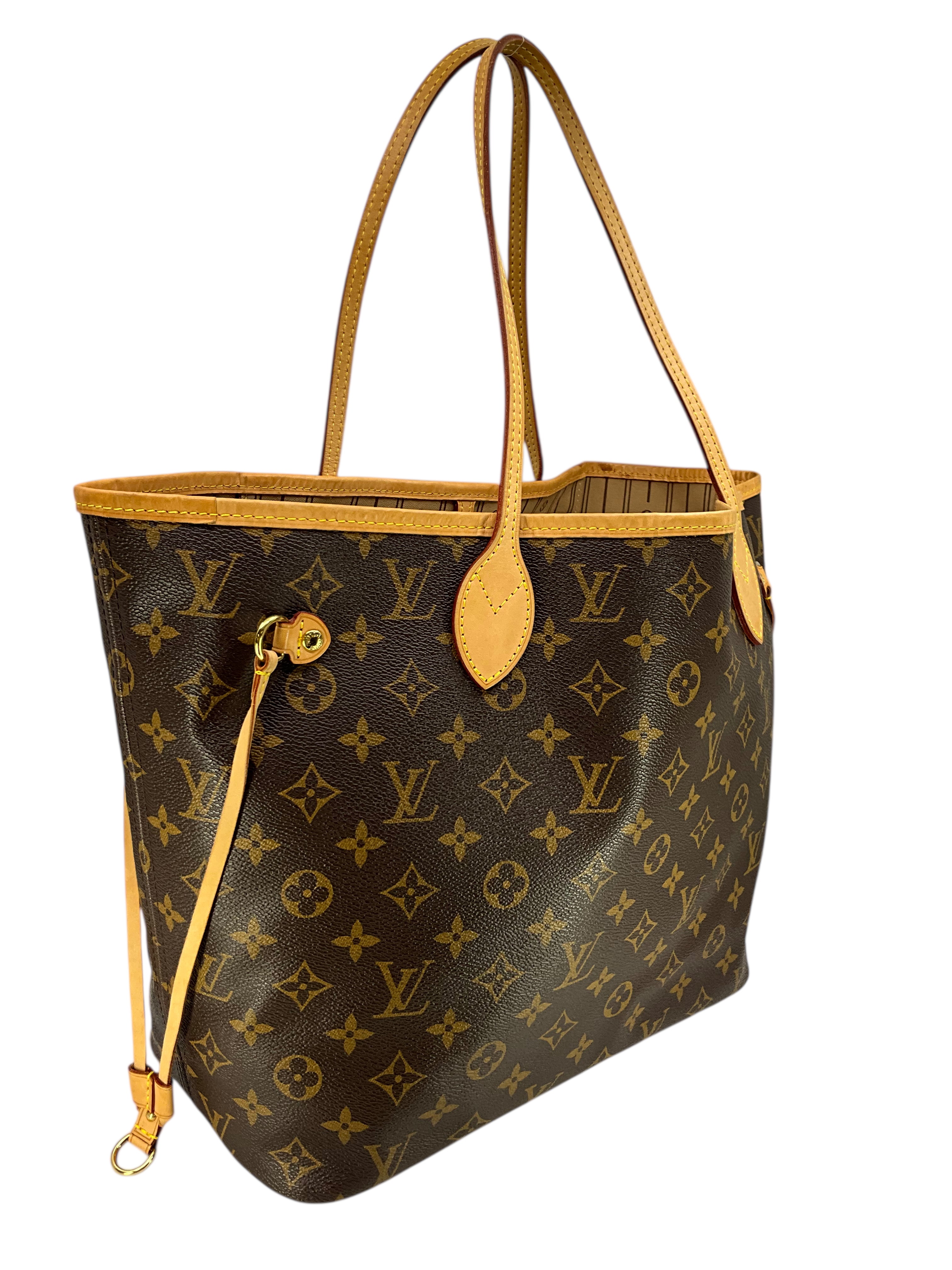 Louis Vuitton Neverfull MM Monogram Canvas Tote Bag - Luxury Designer Handbag for Women, Perfect for Work, Travel & Everyday Use