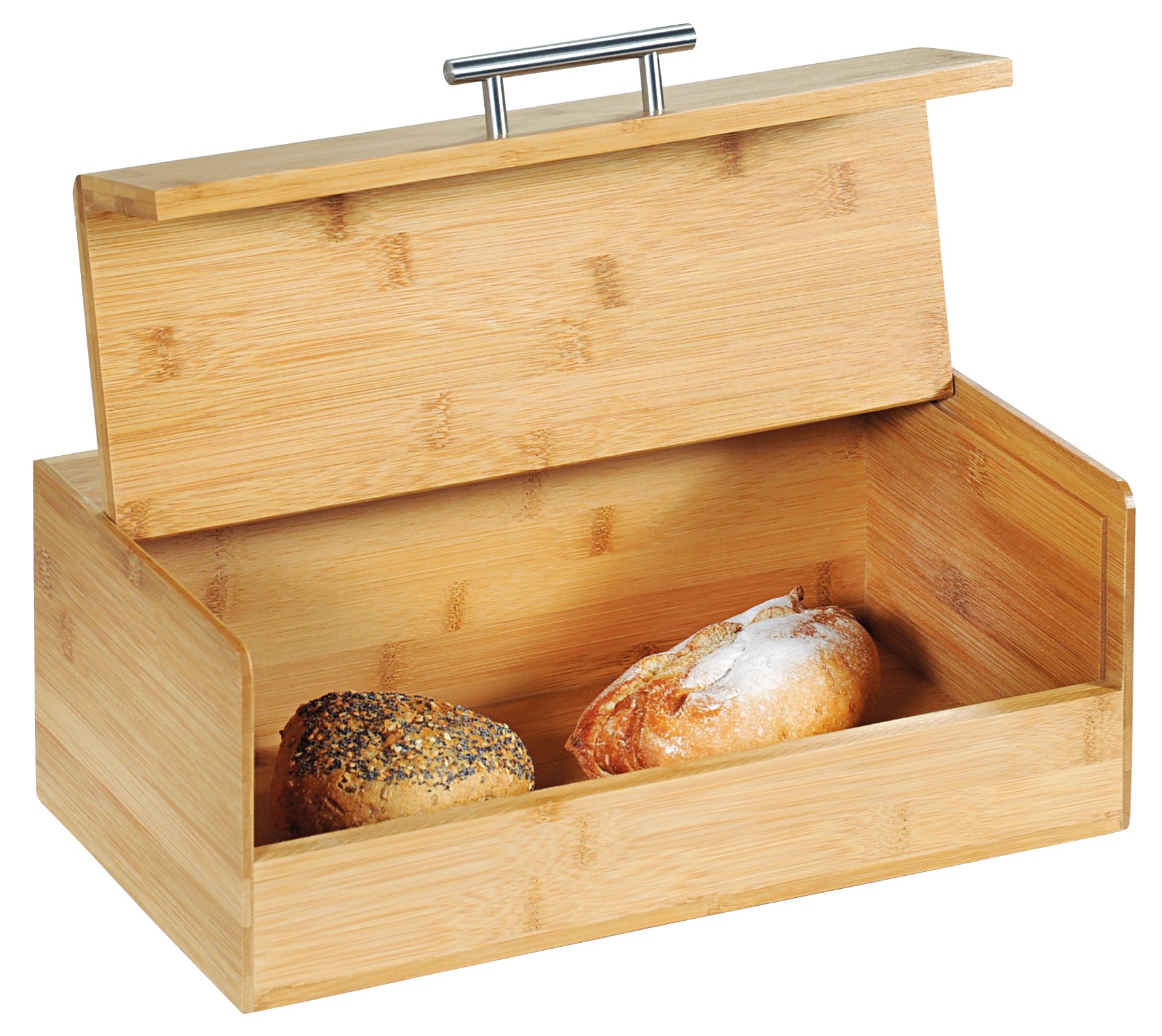 Bamboo Bread Box - Airtight Storage Container for Fresh Bread, Baguettes & Pastries | Perfect for Kitchen Countertop, Pantry & Dining Table Organization