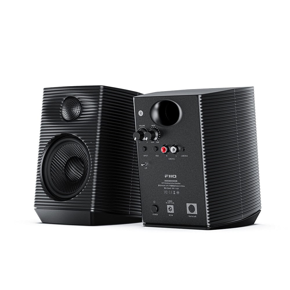 FiiO SP3 HiFi Active Desktop Speaker with AUX & RCA Input - Premium Sound for Home Office, Gaming, and Music Listening