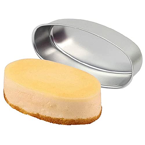 VALINK Non-Stick Oval Aluminum Alloy Baking Mold - Perfect for Cheesecakes, Bread Loaves & Cakes | Durable Bakeware for Home Kitchens & Professional Bakeries | Ideal for Birthday Parties, Holiday Baking & Dessert Making