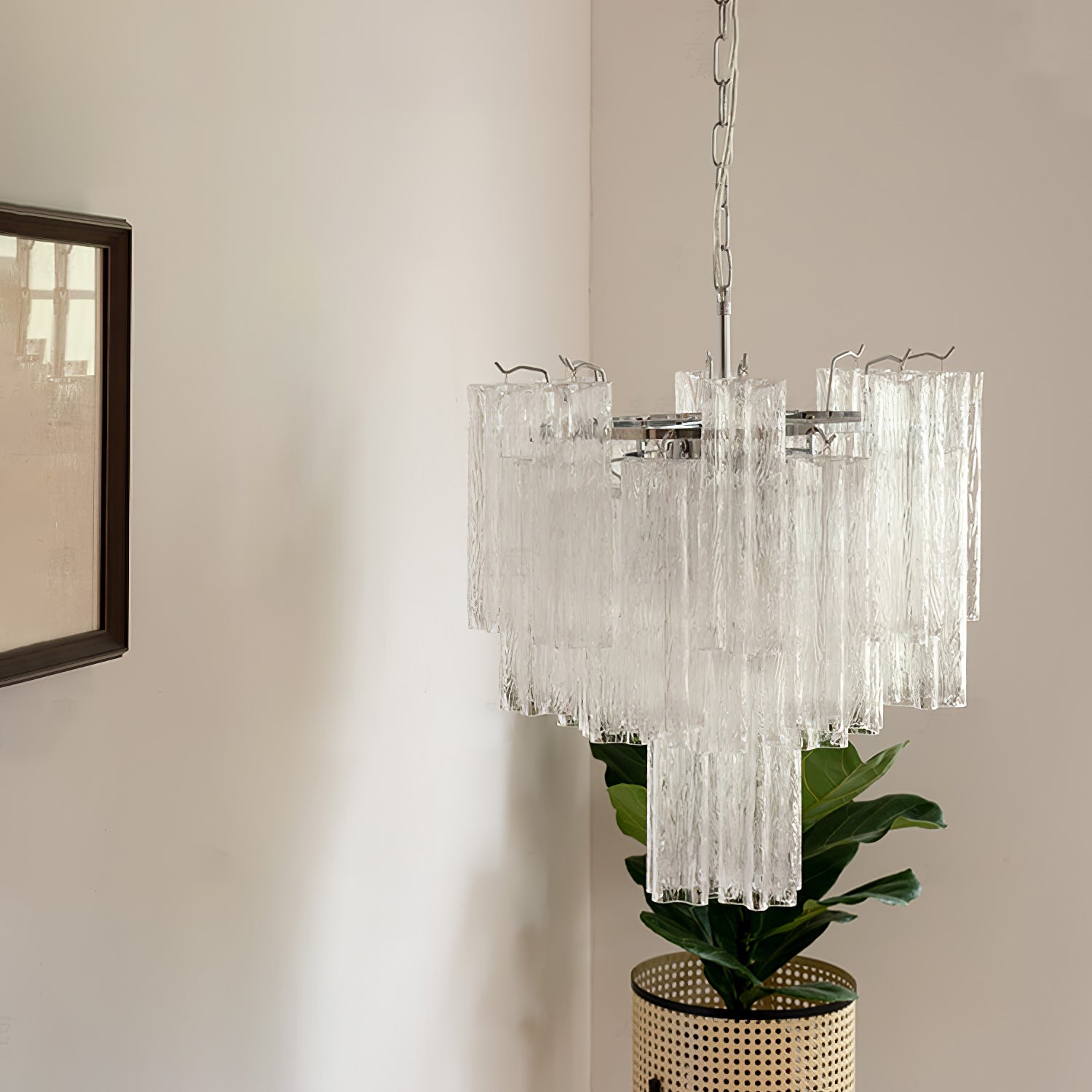 Addis Chandelier - Elegant Crystal Ceiling Light Fixture for Dining Room & Living Room | Perfect for Home Decor & Wedding Venue Lighting