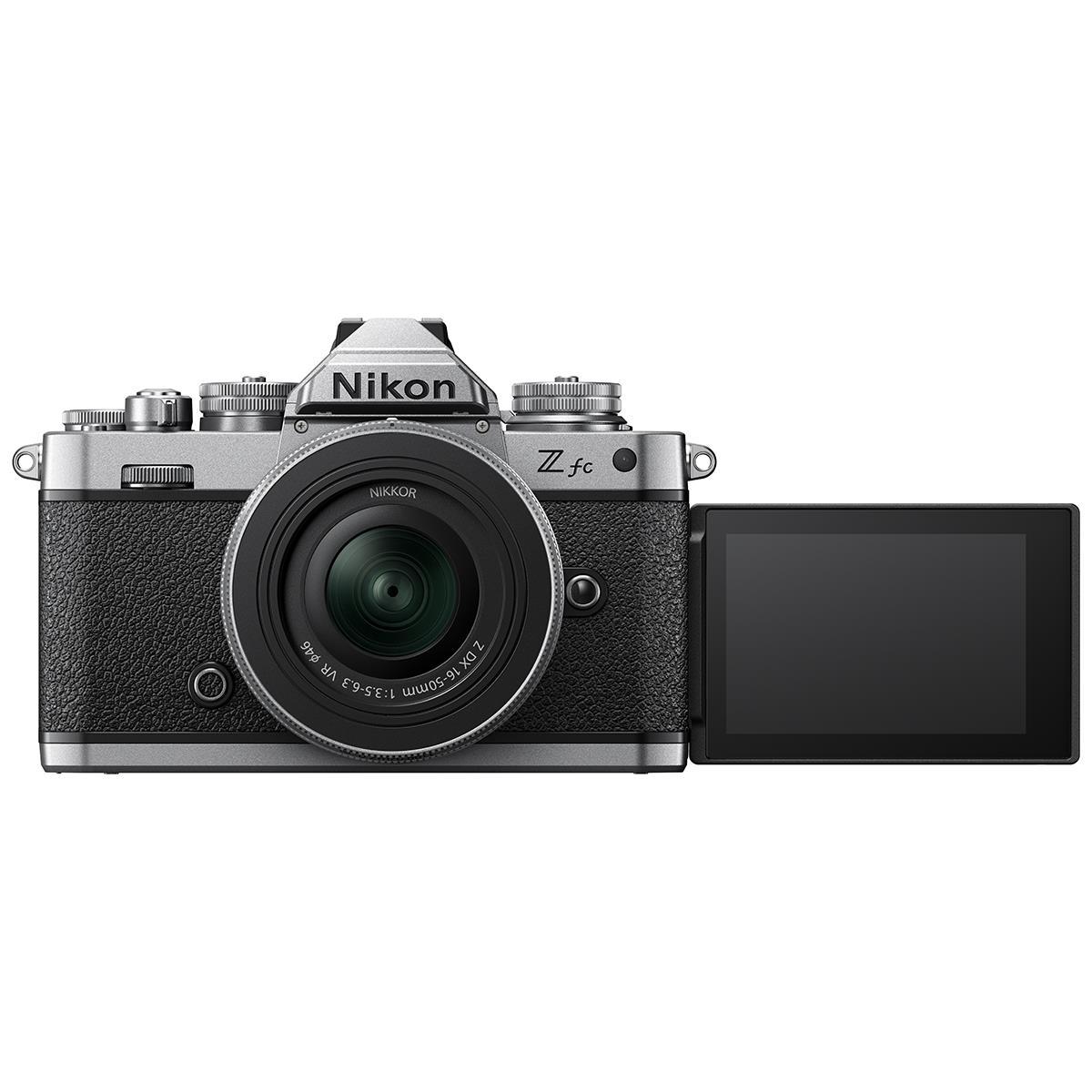 Nikon Z fc DX Format Mirrorless Camera with NIKKOR Z DX 16-50mm f/3.5-6.3 VR Lens (Silver) - Perfect for Travel, Vlogging & Street Photography