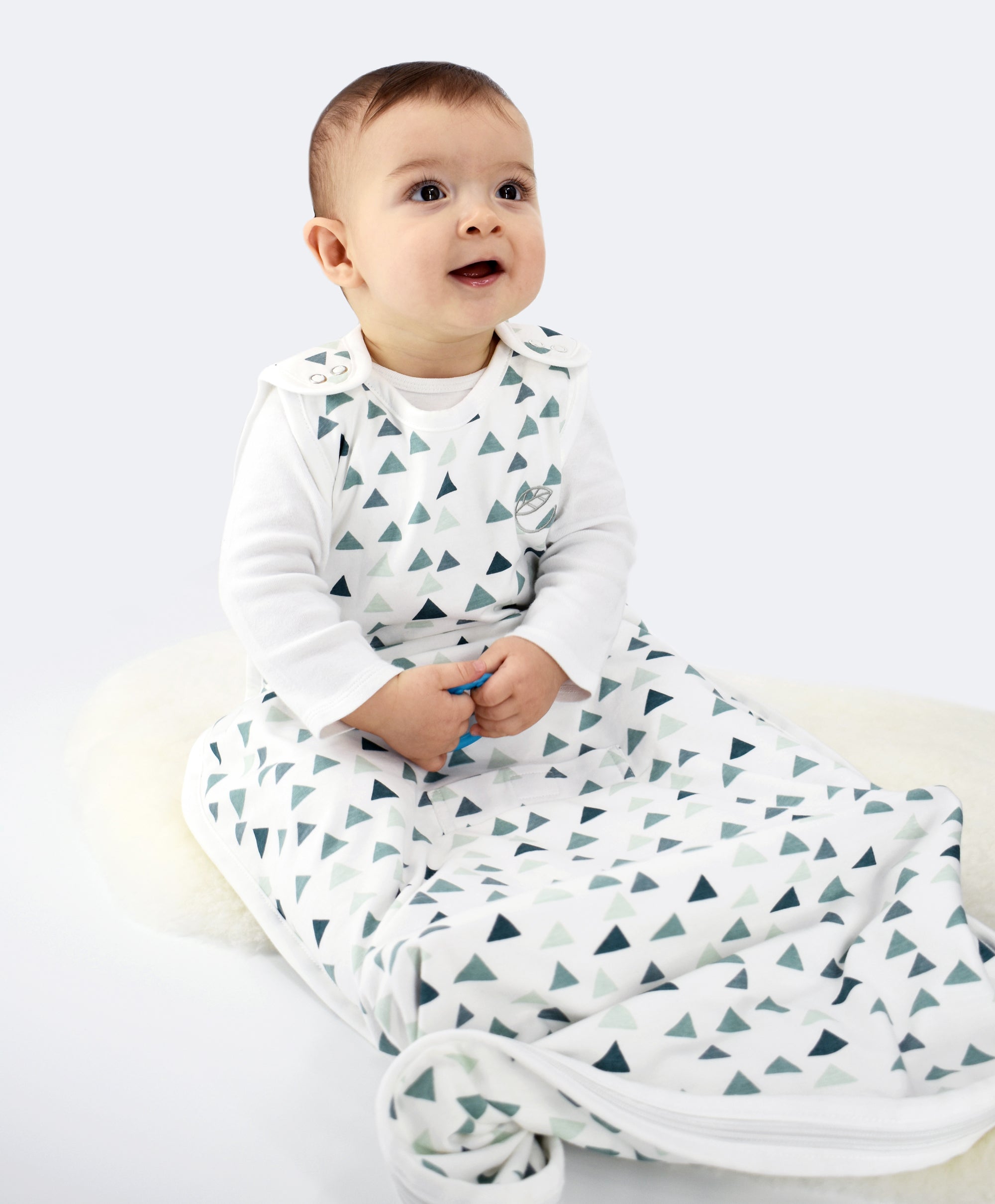Ecolino® Adjustable Baby Sleep Sack - Organic Cotton Universal Size 2 Months to 2 Years - Triangle Design for Safe & Comfortable Sleep - Perfect for Nursery, Daycare & Travel