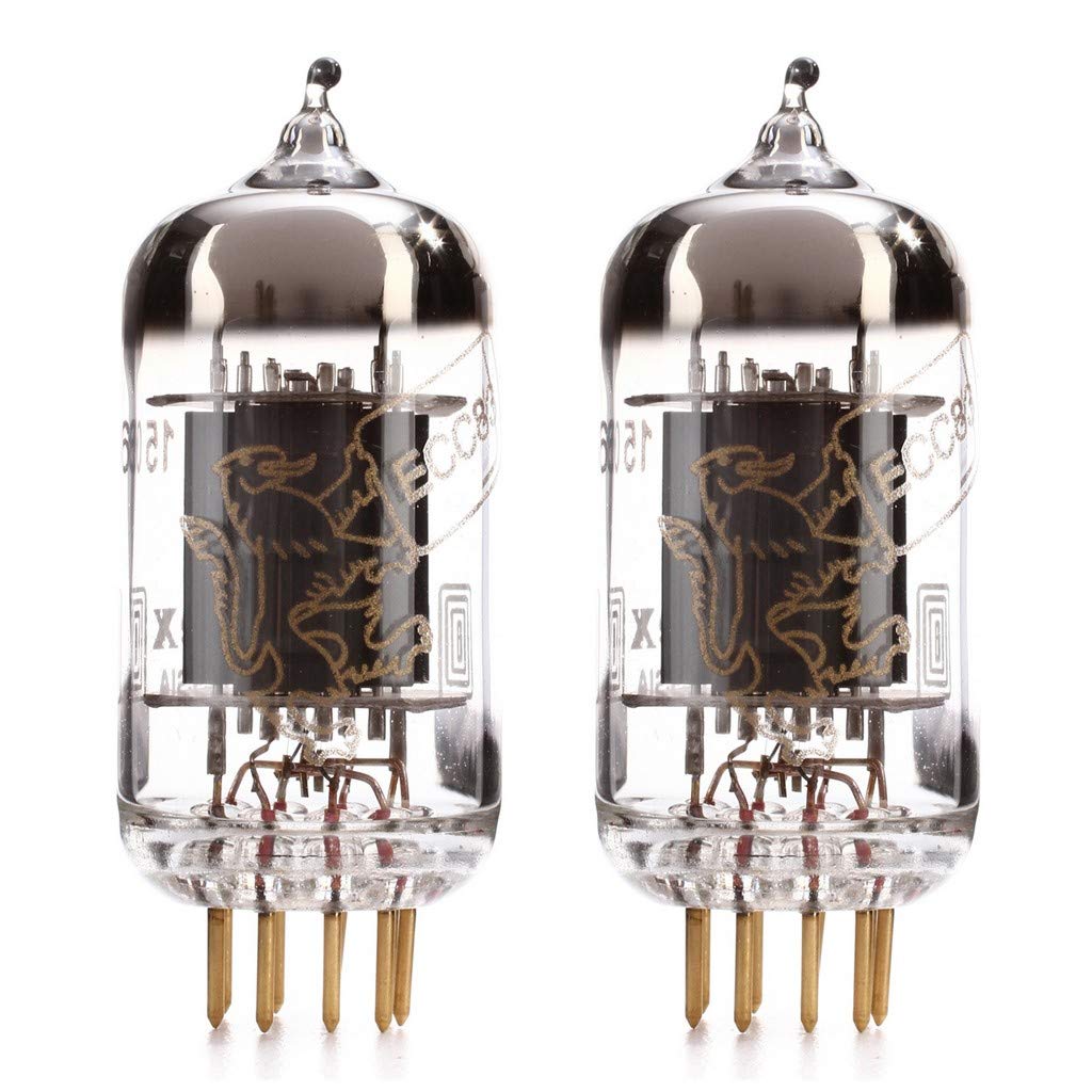 Genalex Gold Lion 12AX7 / ECC83 / B759 Matched Pair Vacuum Tubes with Gold Pins - Premium Audio Upgrade for Guitar Amps & Hi-Fi Systems