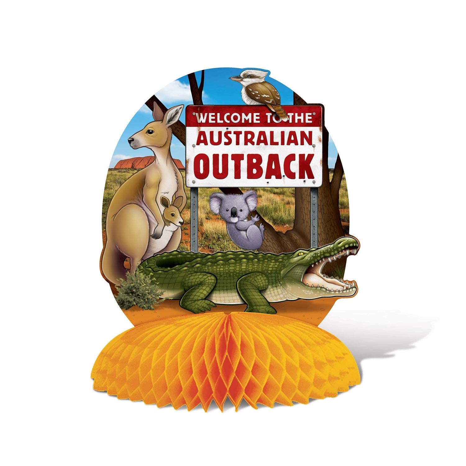 12 Pack Beistle Australian Themed Party Centerpieces - Perfect for Outback, Safari, and Australia Day Decorations