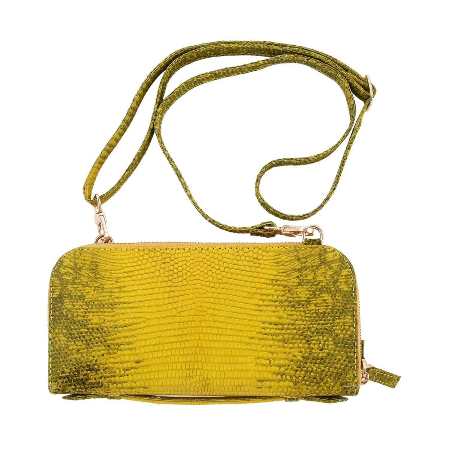 **Genuine Lizard Leather Crossbody Wallet for Women – Handmade Adjustable Strap Handbag Purse | The Pelle Lizard Collection by Shop LC | Perfect Birthday Gift, Everyday Use & Travel Accessory**