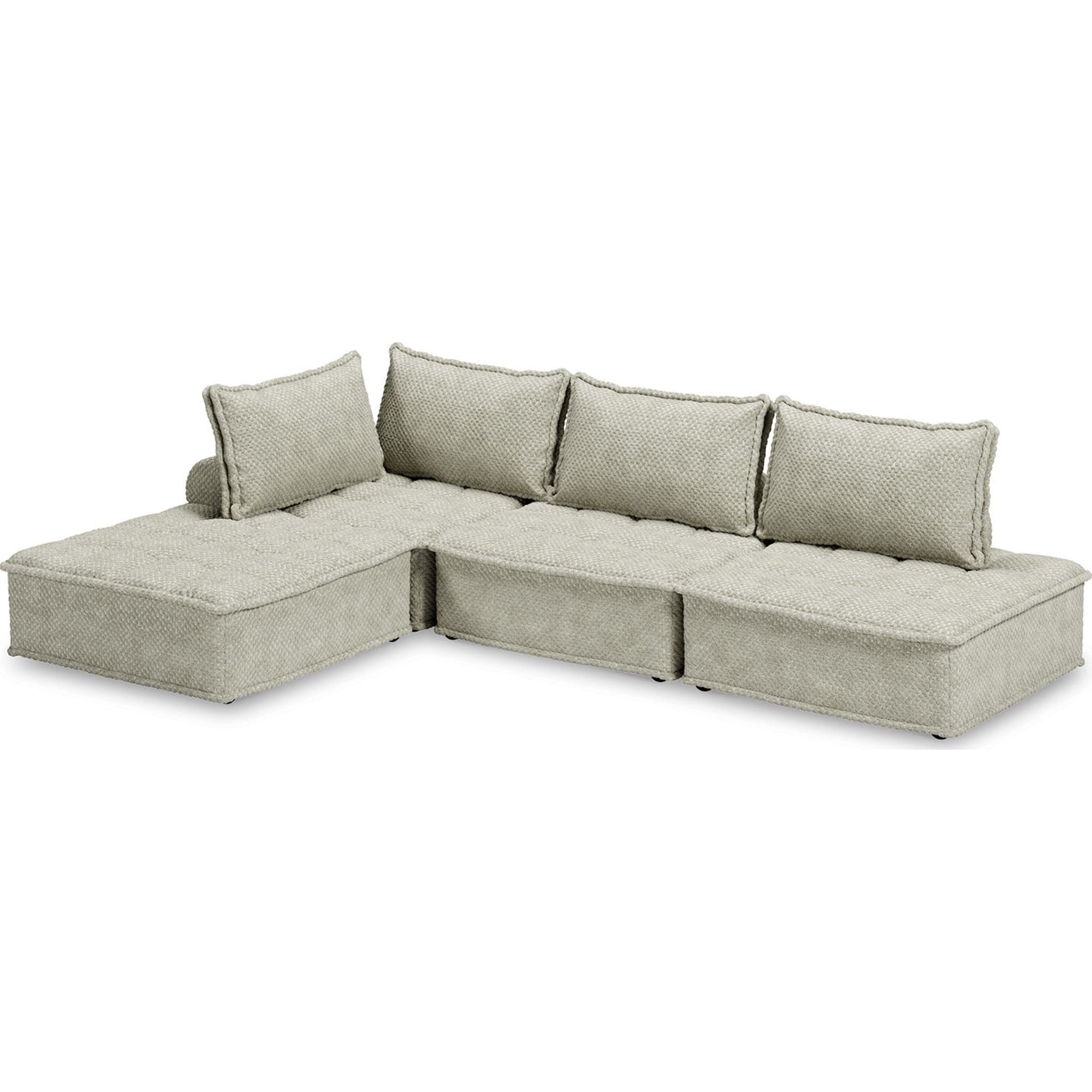 4-Piece Modular Sectional Sofa Set - Modern L-Shaped Couch with Chaise for Living Room, Lounge & Family Room - Comfortable & Stylish Home Furniture