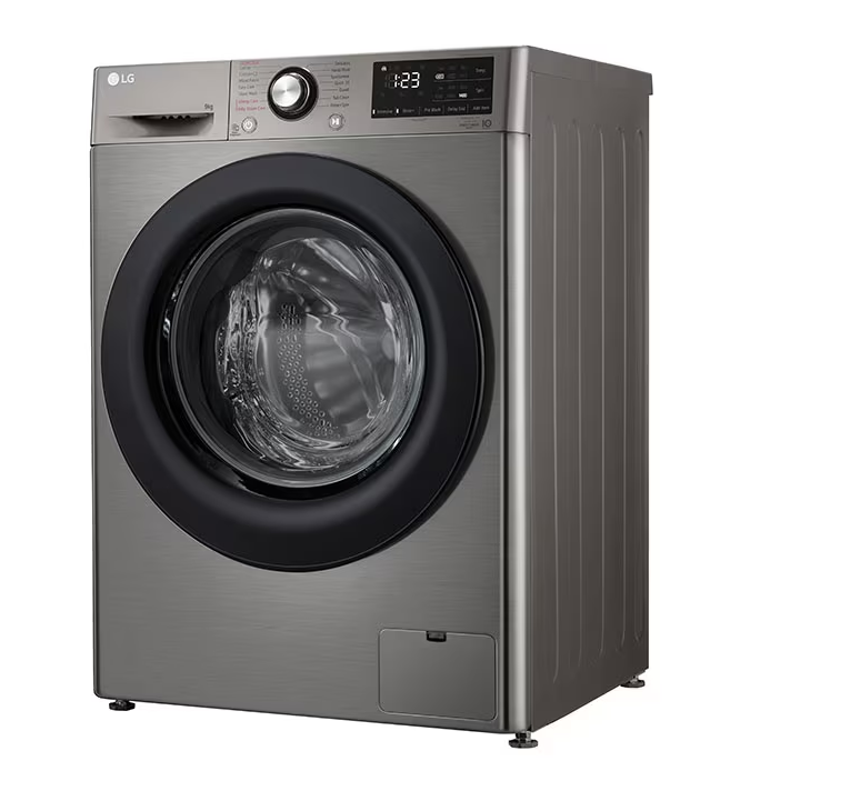 LG 9Kg Front Load Washing Machine with Direct Drive Technology in Platinum Silver (F4R3VYL6P) - Perfect for Large Families & Energy-Efficient Laundry