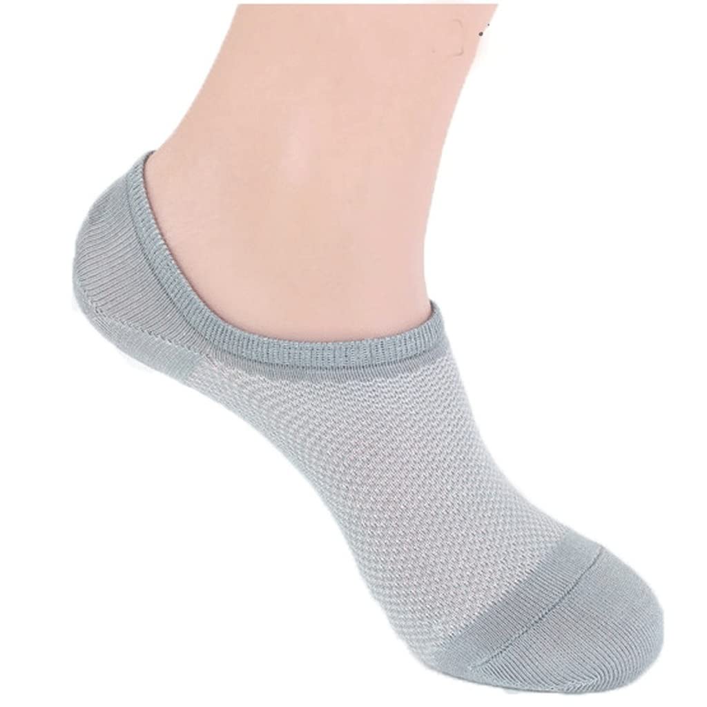 5 Pairs Plus Size Men's Invisible Boat Socks - Breathable Cotton Slipper Socks for Summer & Fall - One Size (Color B) - Perfect for Home, Office & Casual Wear