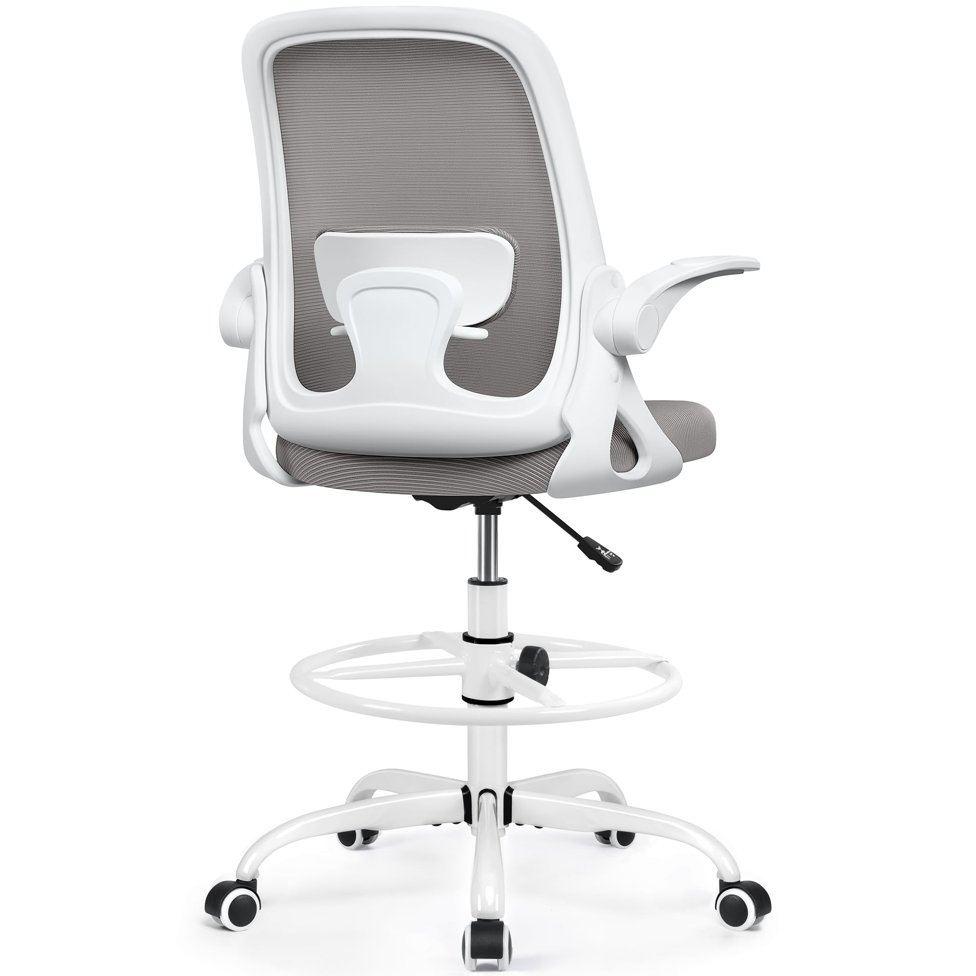 Ergonomic Office Chair with Lumbar Support & Flip-Up Arms - Breathable Mesh Computer Desk Chair with Adjustable Height (4