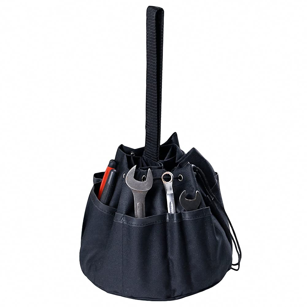 Parachute Bag Small Parts Organizer - 22 Pockets Heavy Duty Tool Storage Bag with Drawstring Closure | Perfect for Garden Tools, Hardware & DIY Supplies Organization