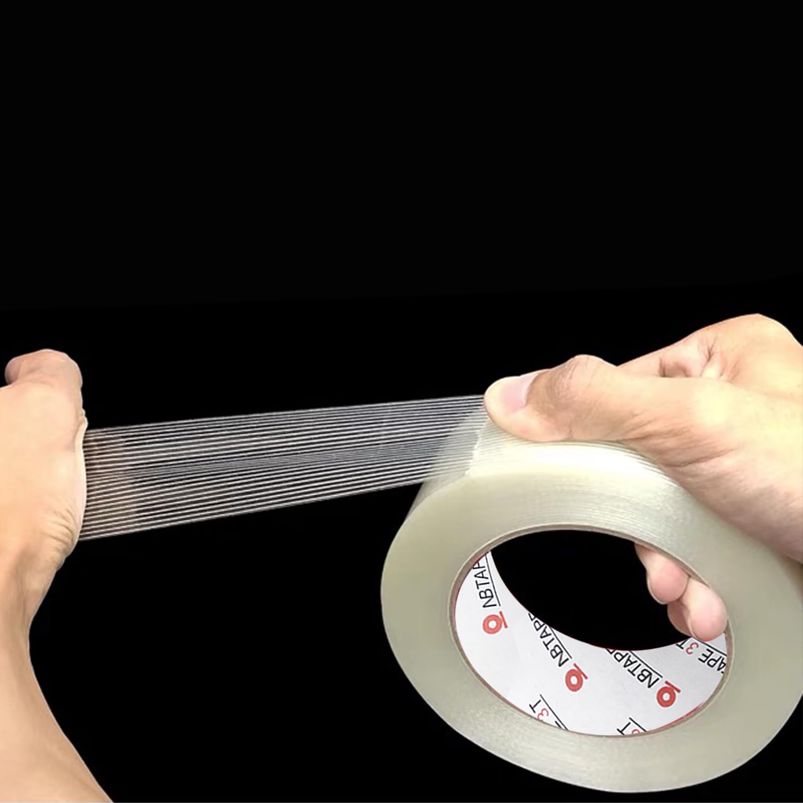 3 Rolls Heavy Duty Transparent Fiberglass Strapping Tape - 20mm x 50m, Strong Reinforced Packaging Tape for Shipping, Moving & Storage | Secure Boxes, Bundles & Heavy Items
