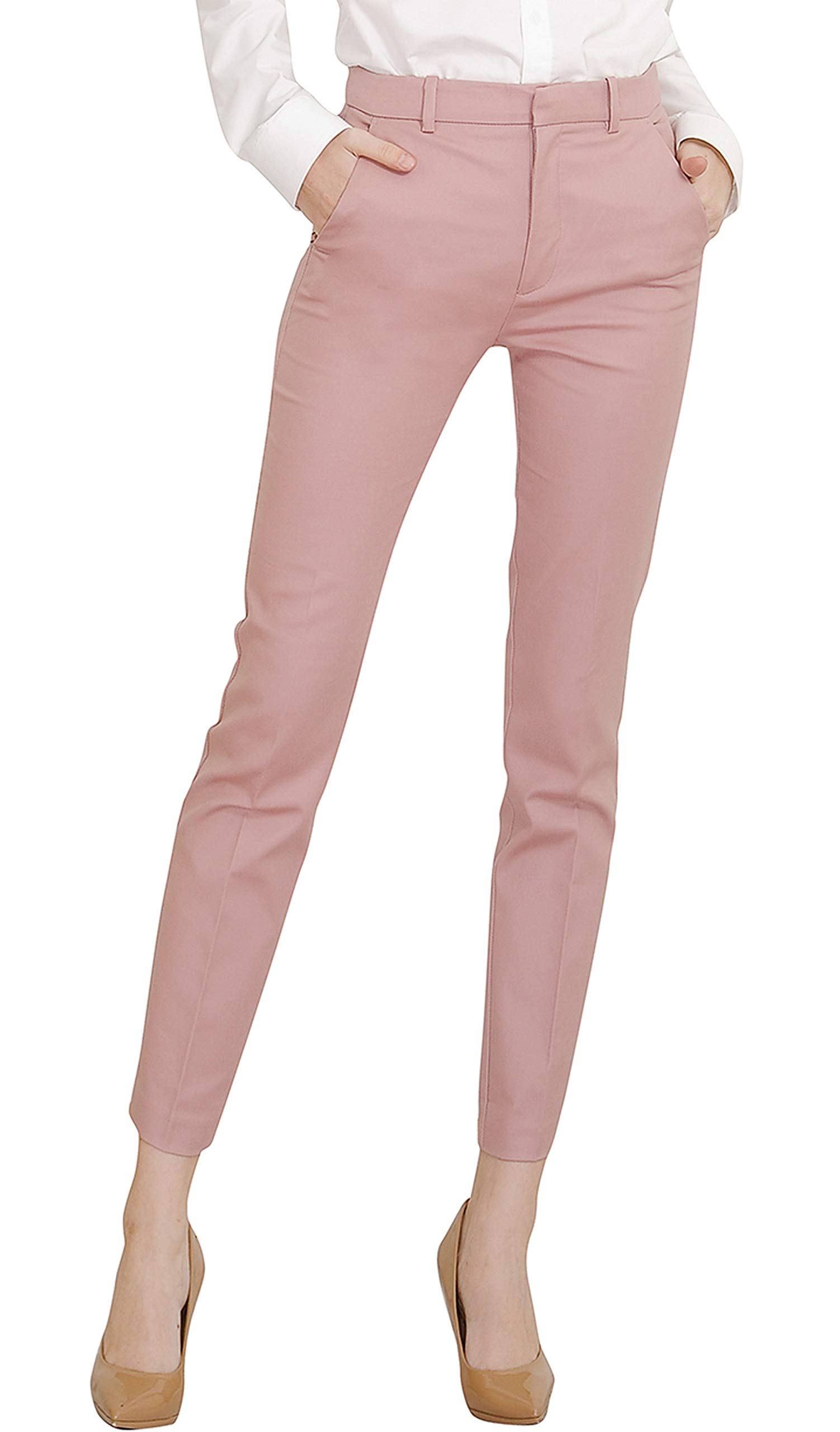 Marycrafts Women's Work Ankle Dress Pants - Professional Office Slacks for Business Casual & Formal Wear - Comfortable Stretch Trousers for Women