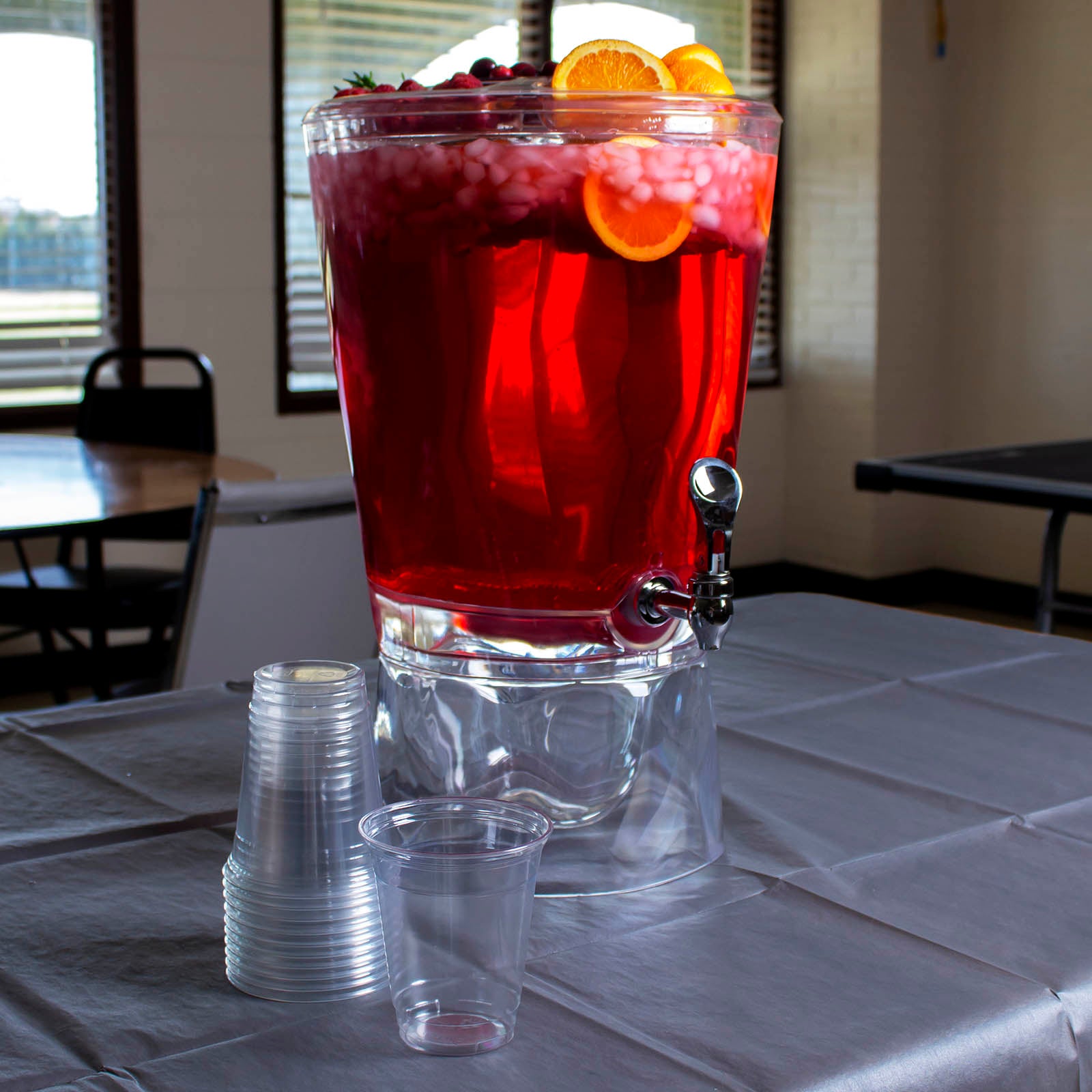 3.5 Gallon Beverage Dispenser with Garnish Tray Lid - Perfect for Parties, Events, and Outdoor Gatherings