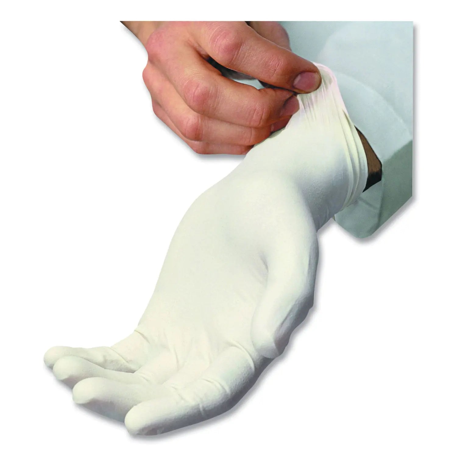 AMBITEX® L5101 Series Powdered Latex Gloves - 4 Mil Thickness, X-Large Size, Cream Color, 100 Gloves per Box - Ideal for Medical, Dental, Laboratory & Food Handling Use
