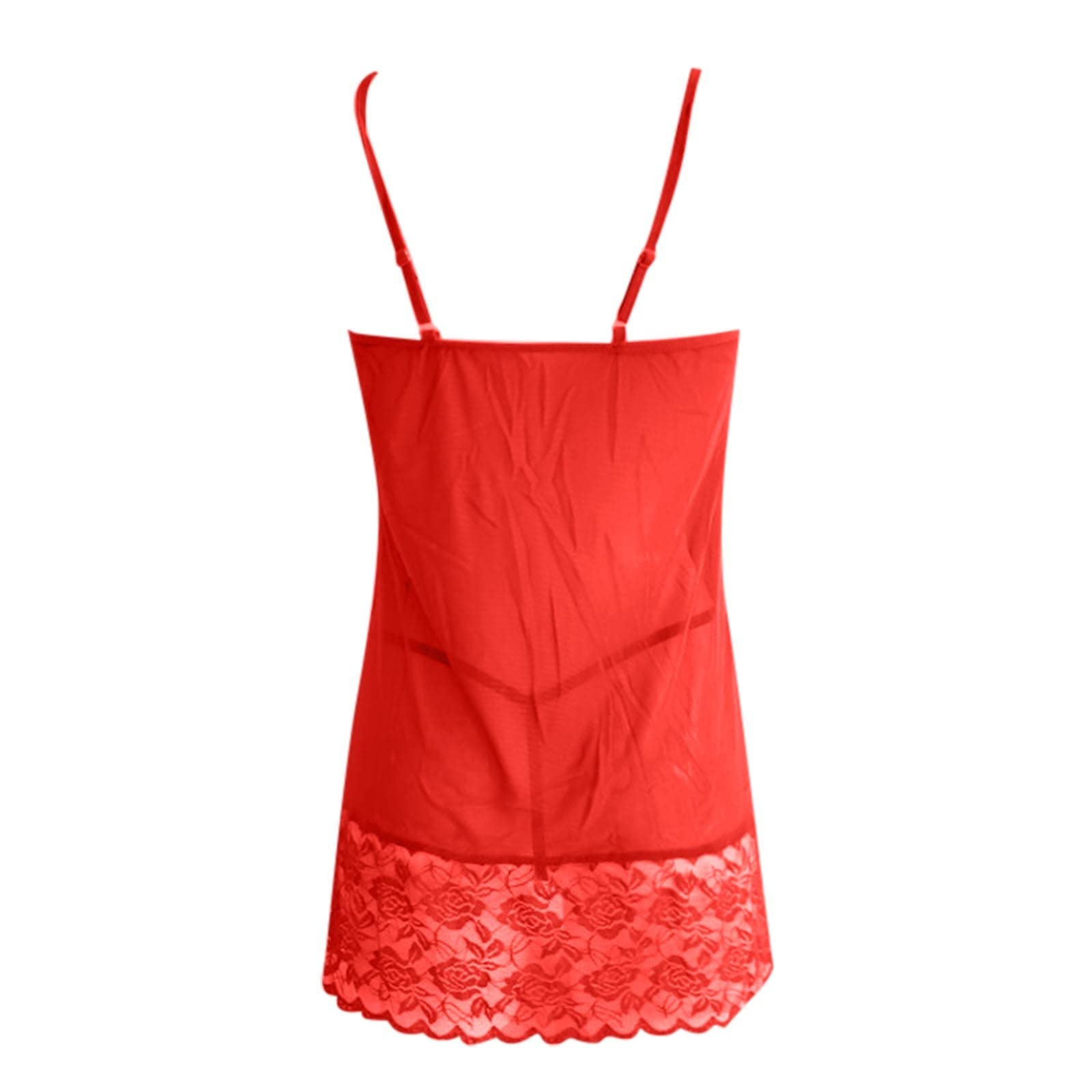 **Sexy Lace Babydoll Chemise - Women's Mesh Lingerie Set for Bridal Nightwear & Romantic Occasions**