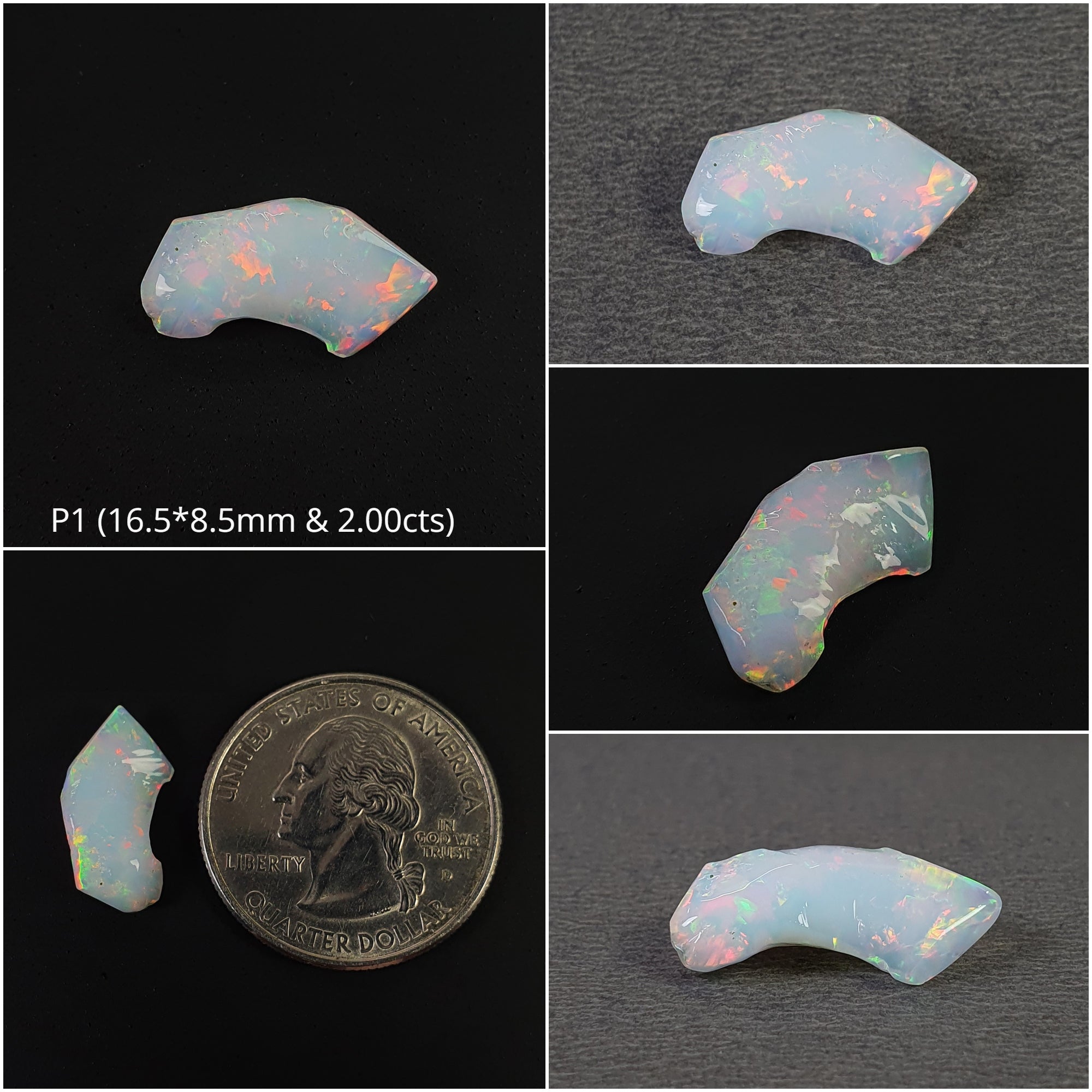 Natural Ethiopian White Opal Cabochon - Untreated Gemstone, Irregular Shape (1pc, 2pc, 3pc Options) for Jewelry Making, Pendants & Rings